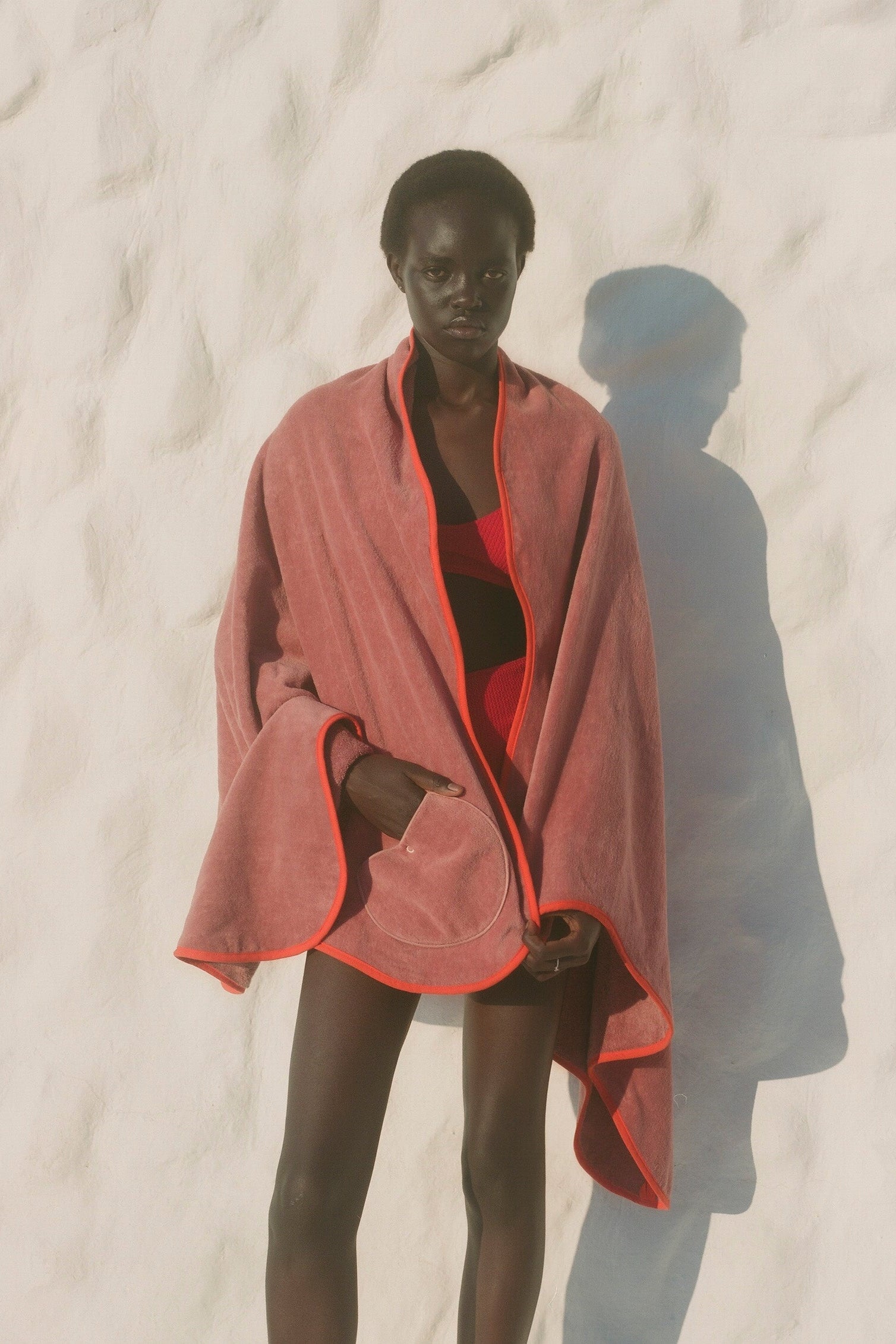 WAVY BEACH TOWEL RASPBERRY
