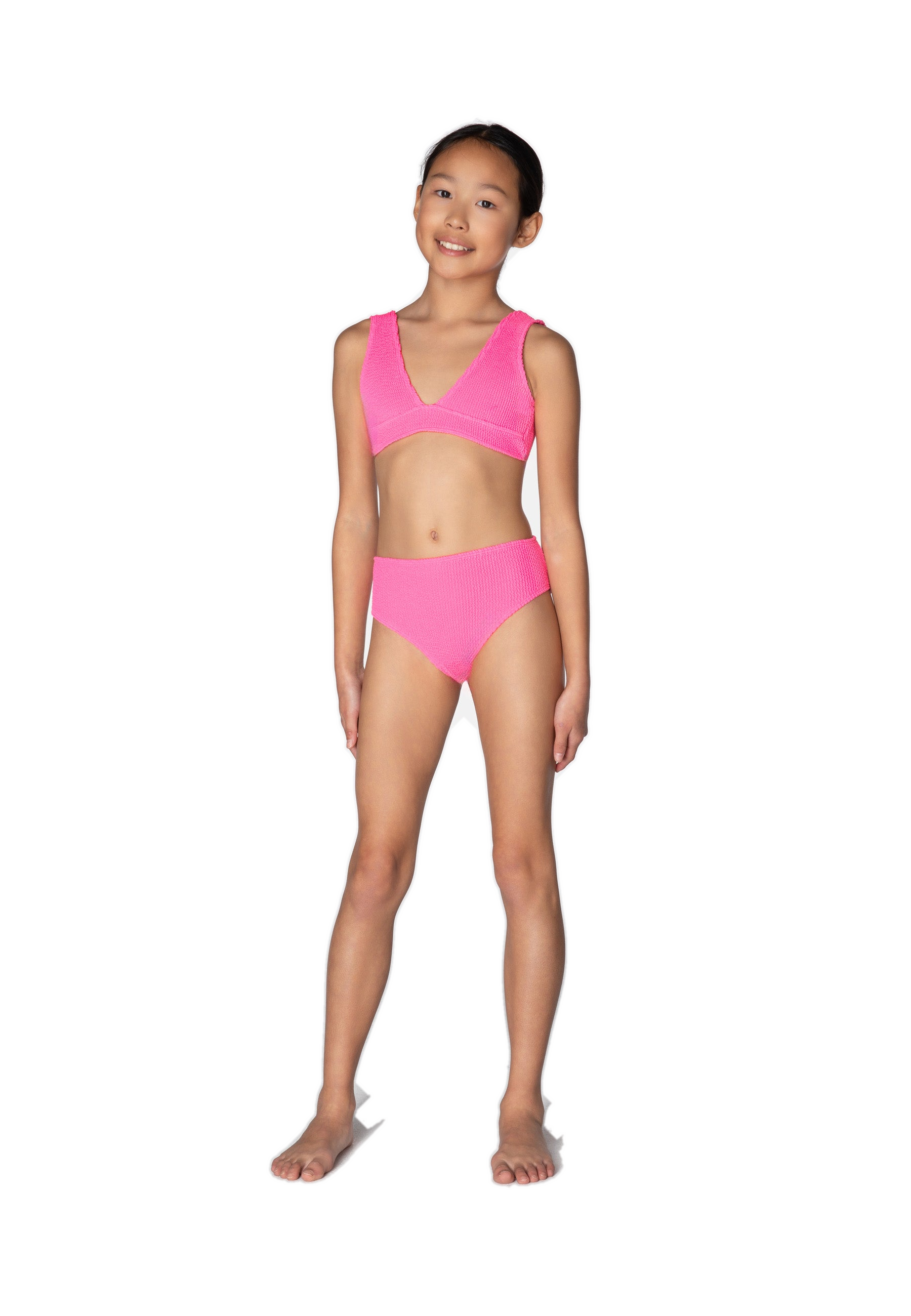 KIDS SWIMWEAR BIKINI AQUA PINK BUBBLE GUM 6-10y