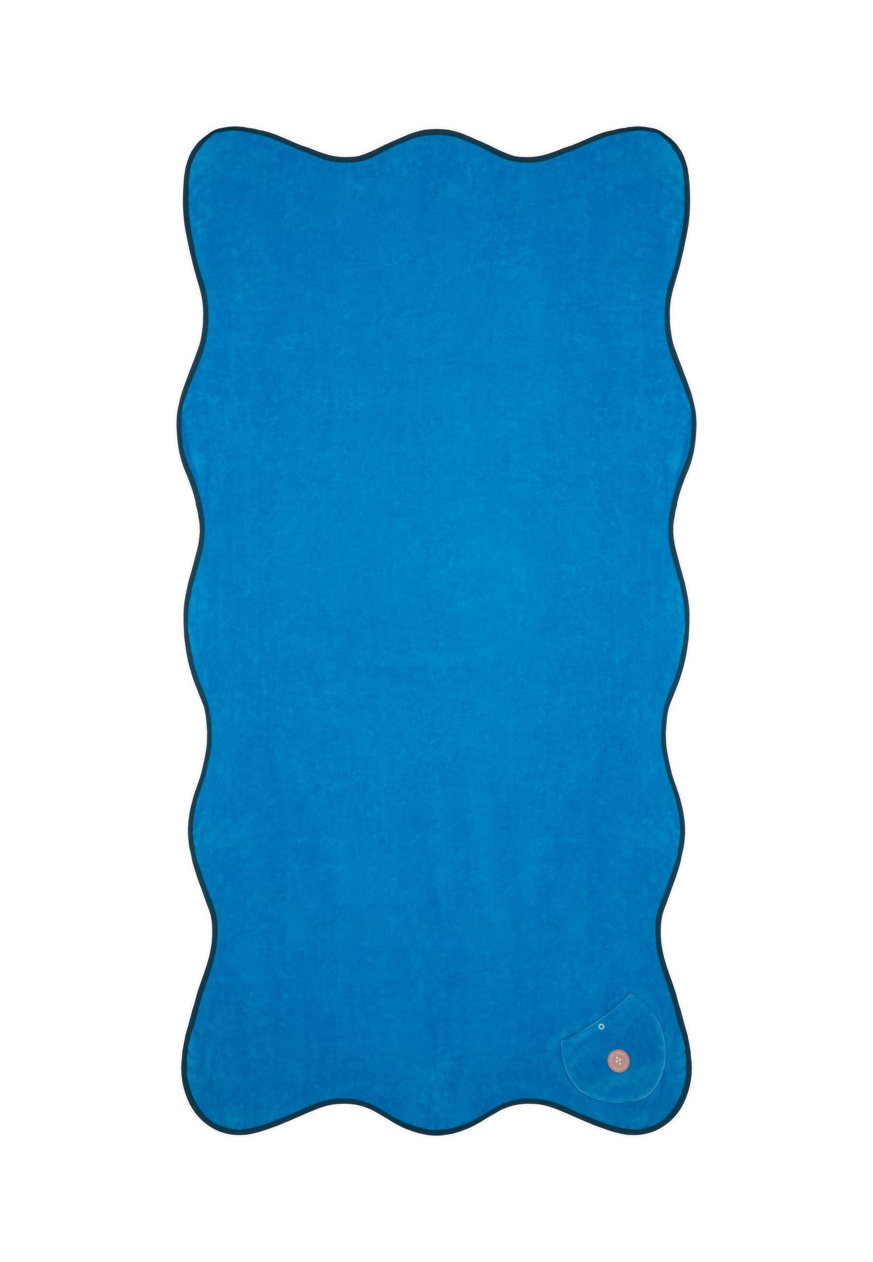 WAVY BEACH TOWEL BLUE BUBBLE GUM