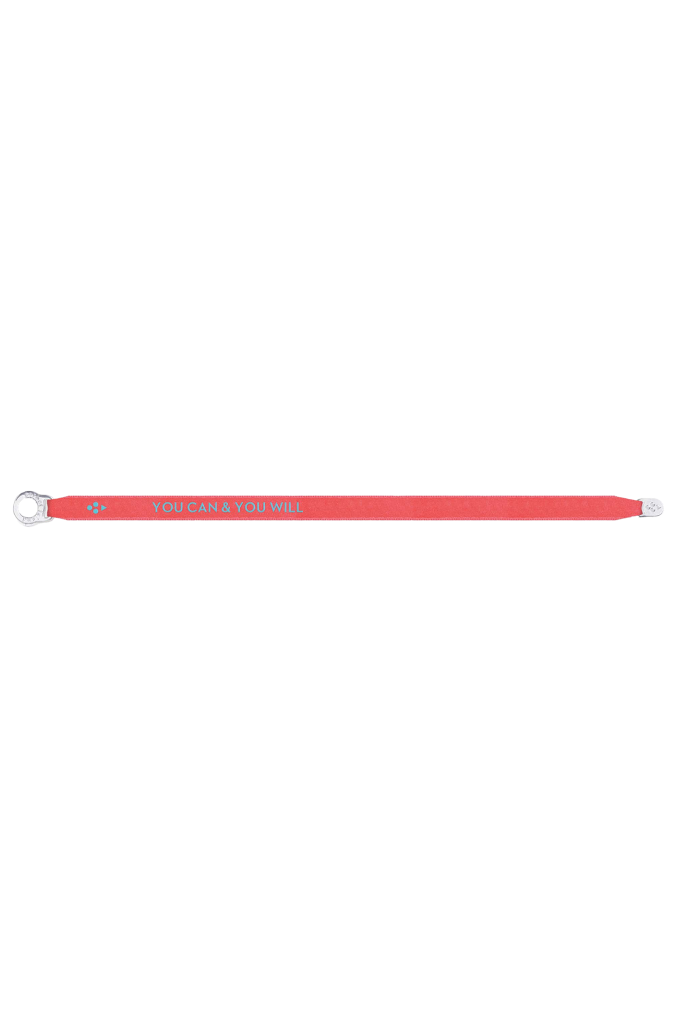 SATIN BRACELET YOU CAN YOU WILL NEON DARK ORANGE
