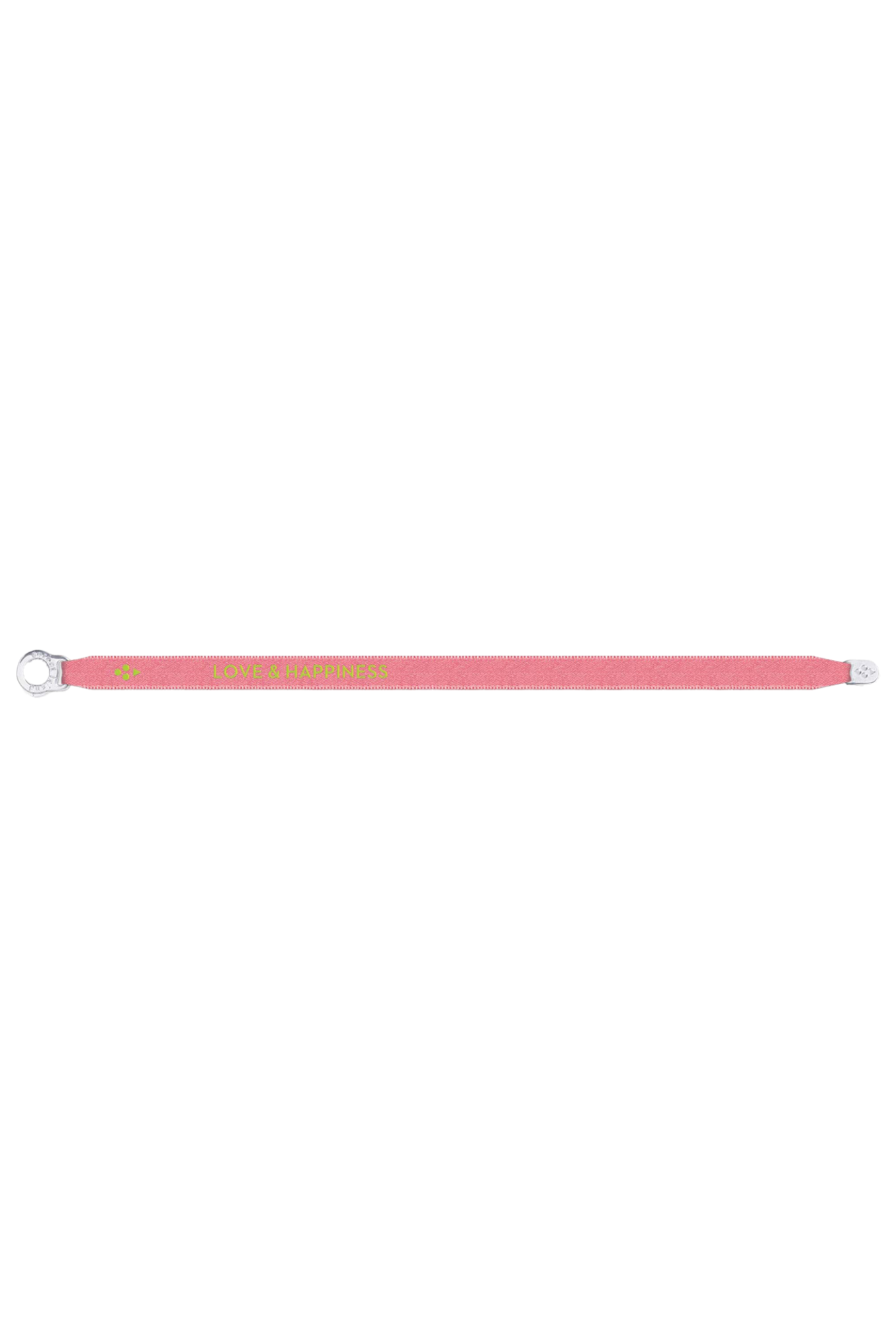 SATIN BRACELET LOVE HAPPINESS ROSE