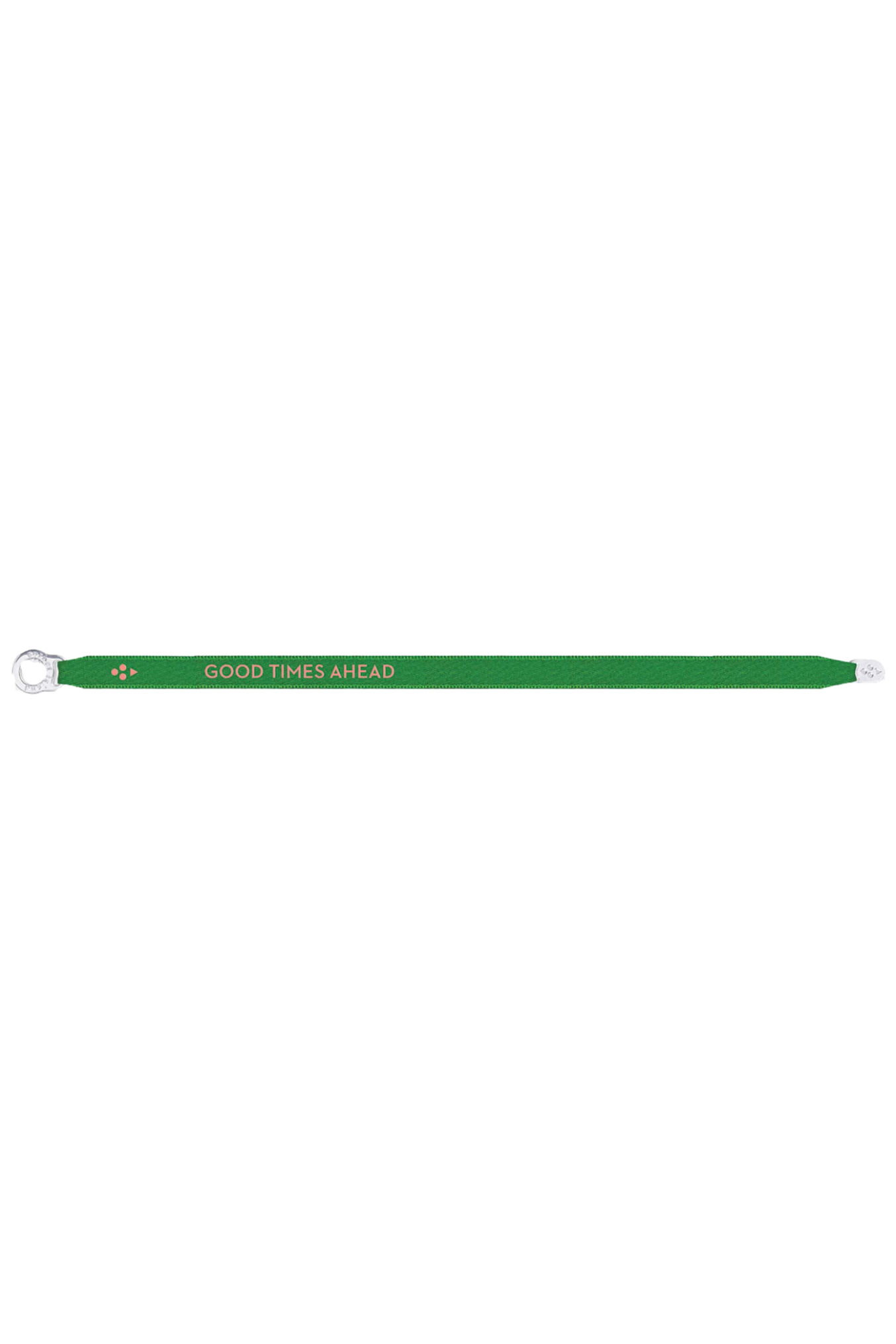SATIN BRACELET GOOD TIMES AHEAD GREEN