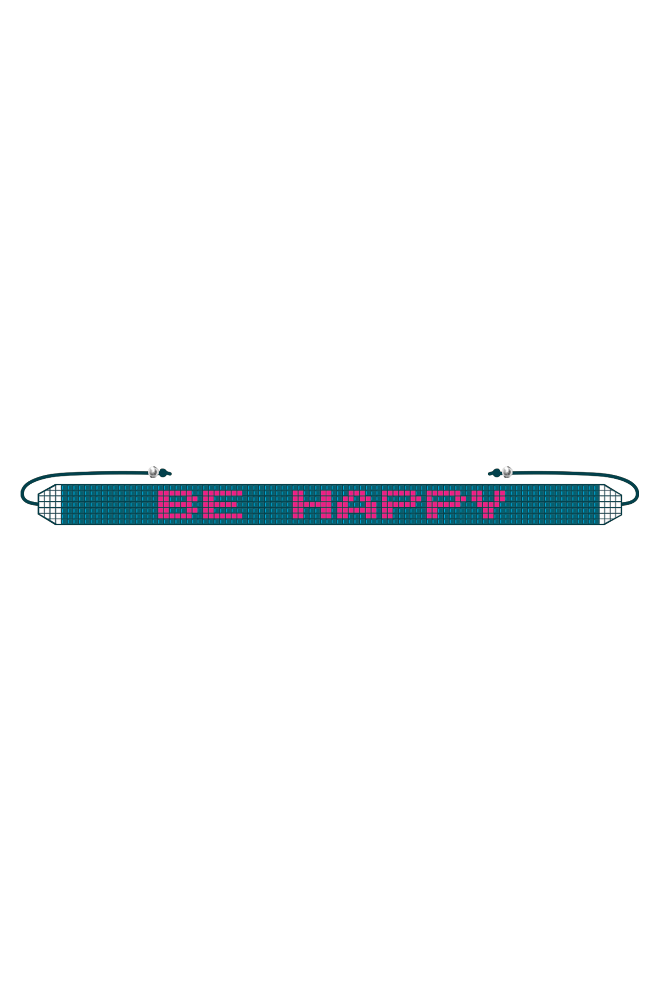 HANDMADE GLASS BEADS FRIENDSHIP BE HAPPY BRACELET