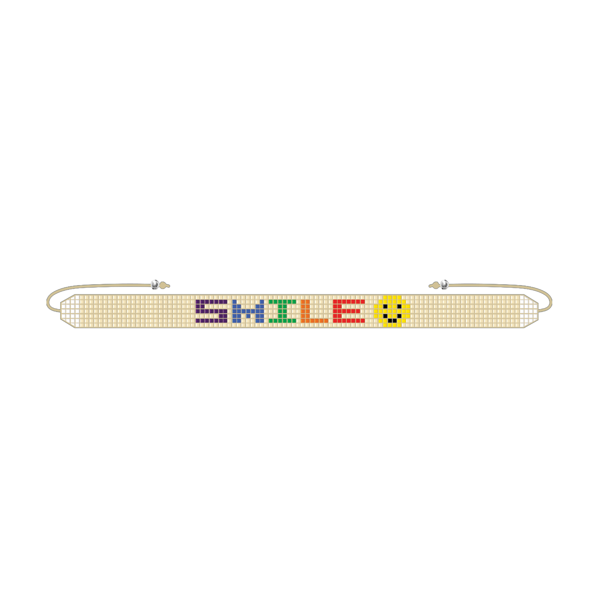HANDMADE GLASS BEADS FRIENDSHIP SMILE BRACELET