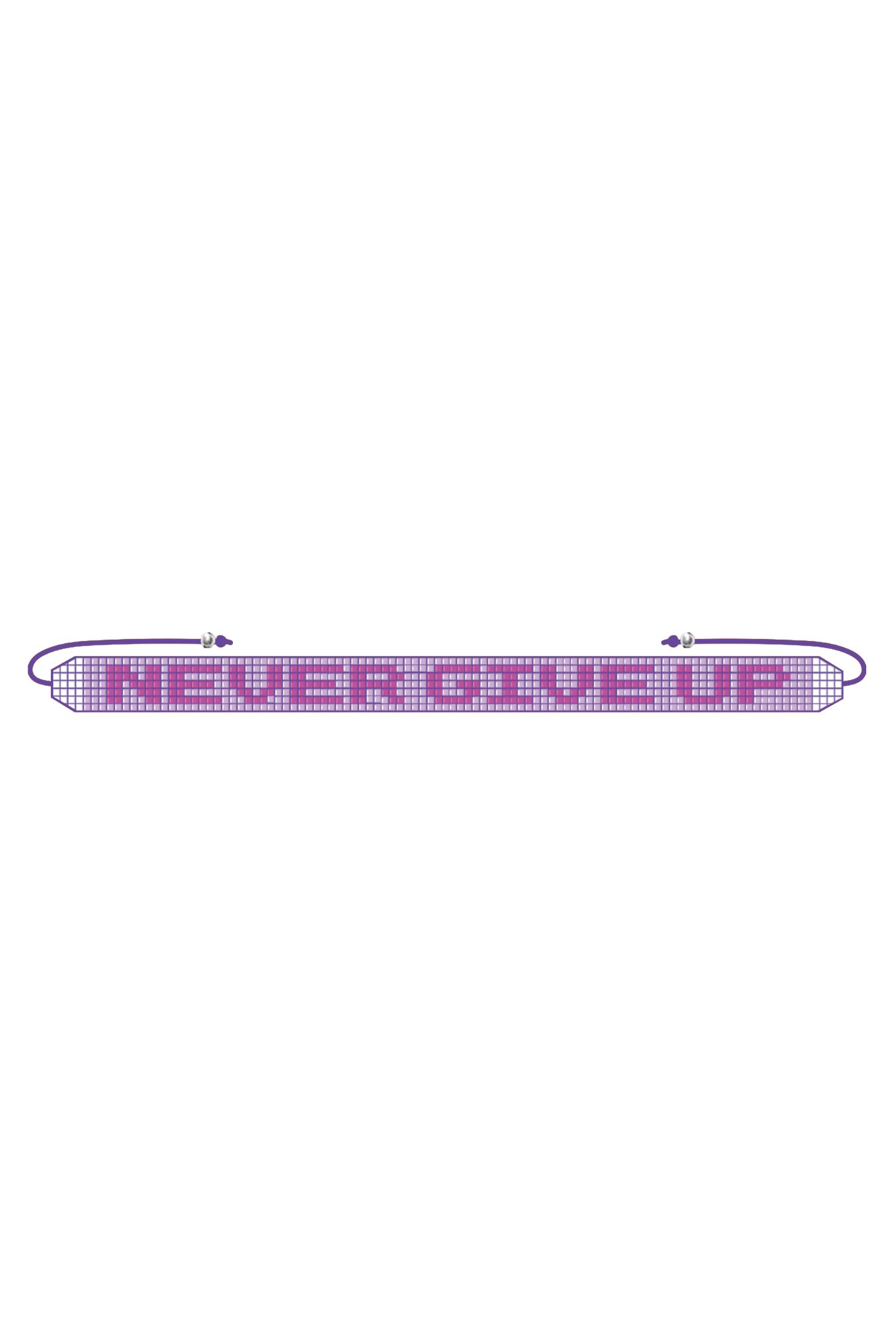 HANDMADE GLASS BEADS FRIENDSHIP NEVER GIVE UP BRACELET