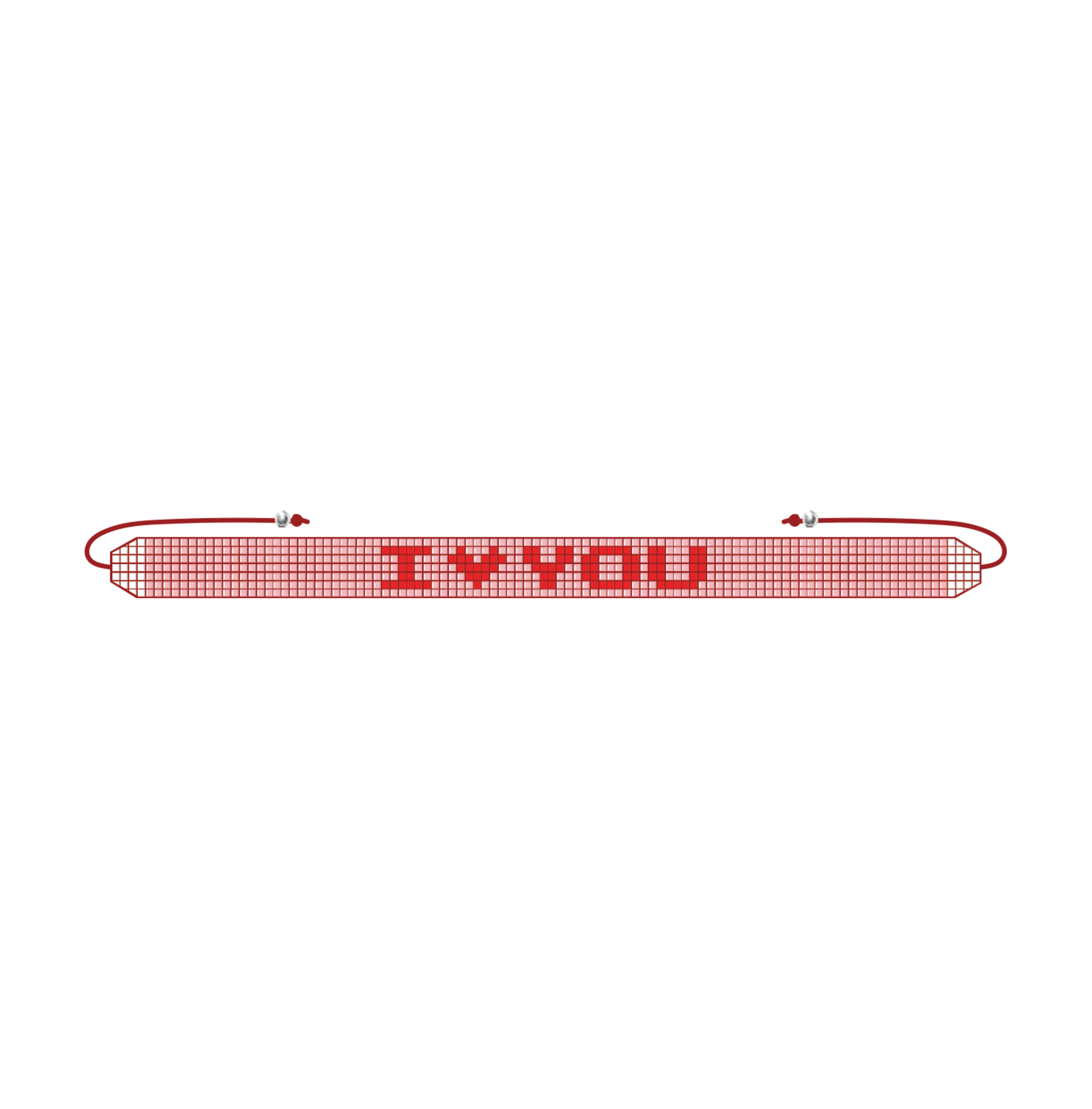 HANDMADE GLASS BEADS FRIENDSHIP I LOVE YOU BRACELET