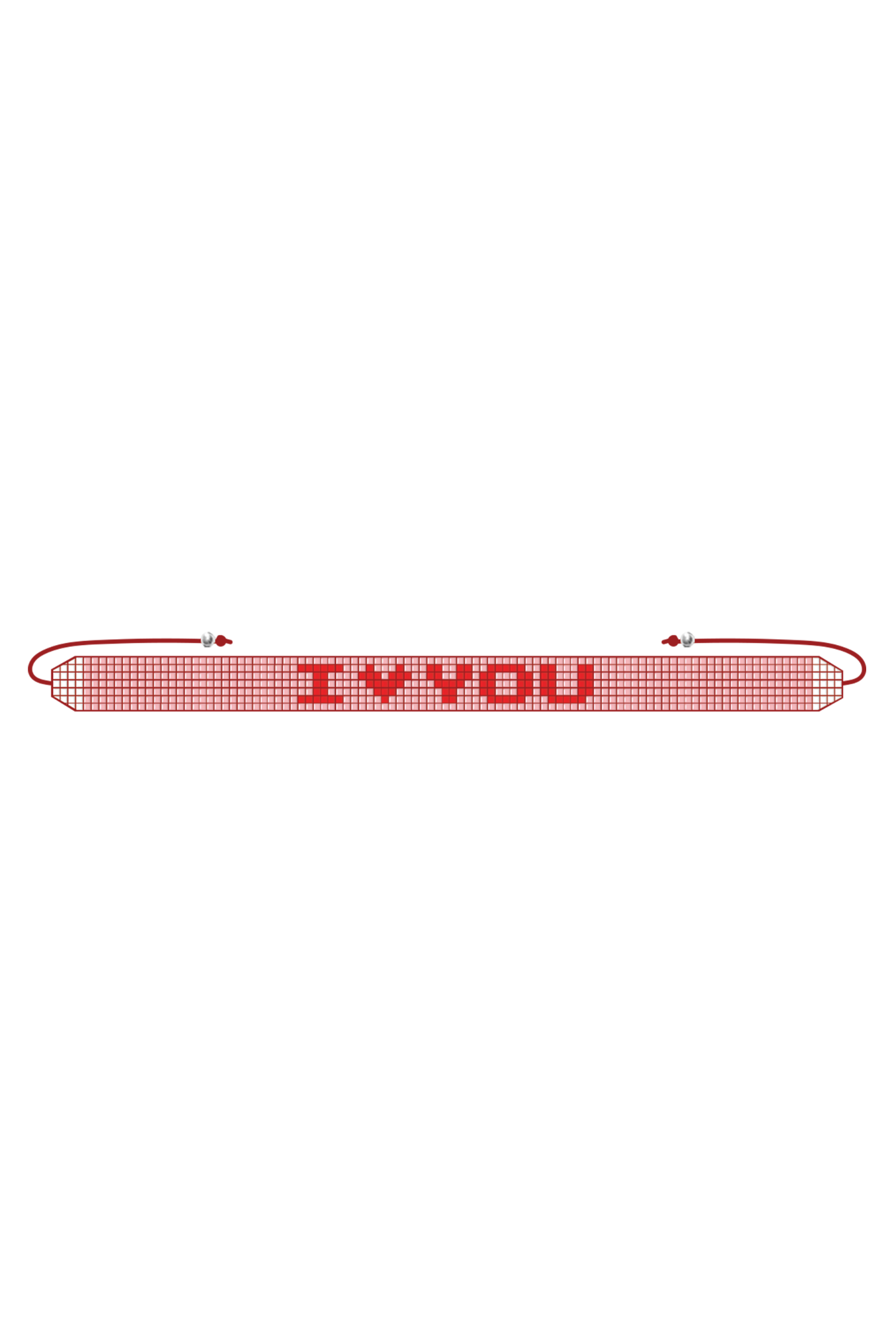HANDMADE GLASS BEADS FRIENDSHIP I LOVE YOU BRACELET