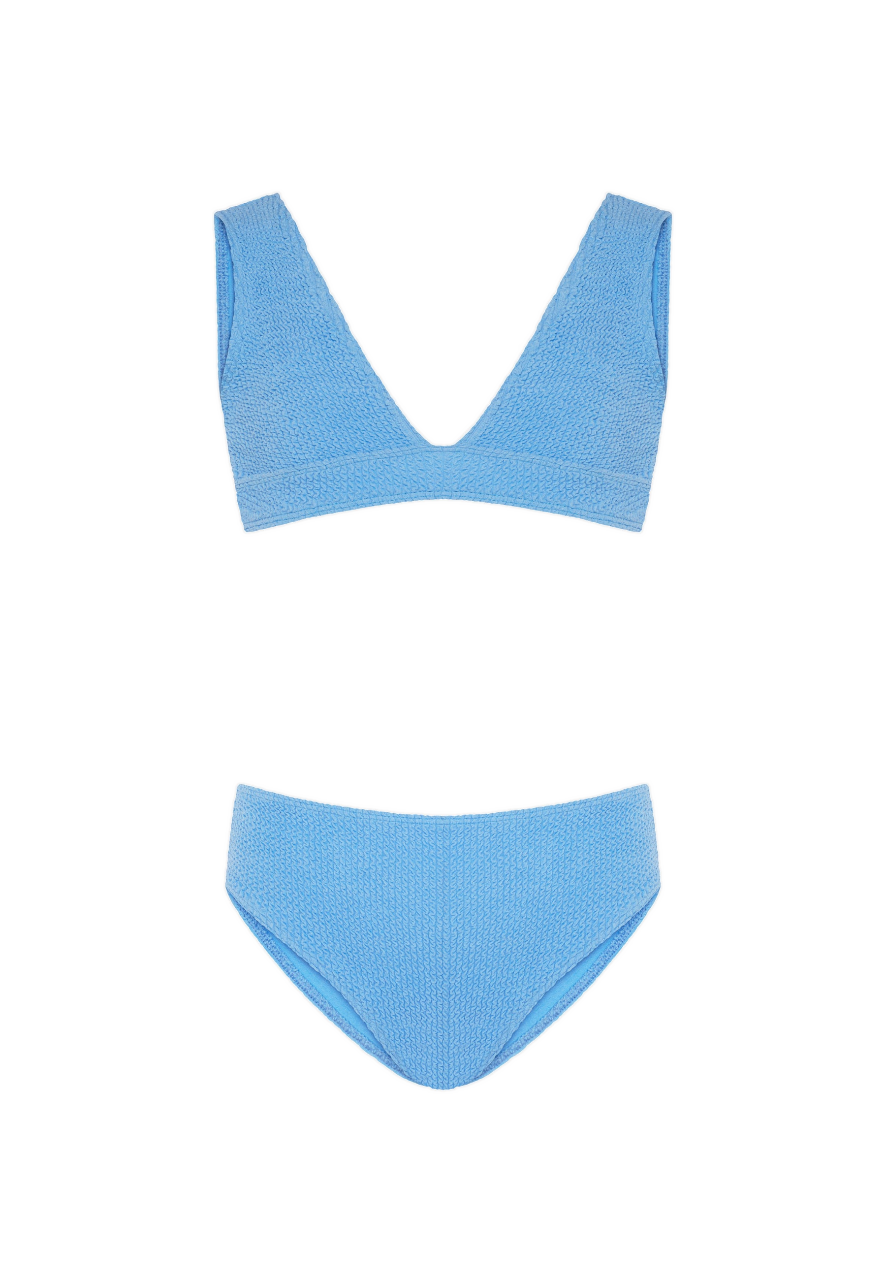 KIDS SWIMWEAR BIKINI AQUA BLUE BUBBLE GUM 6-10y
