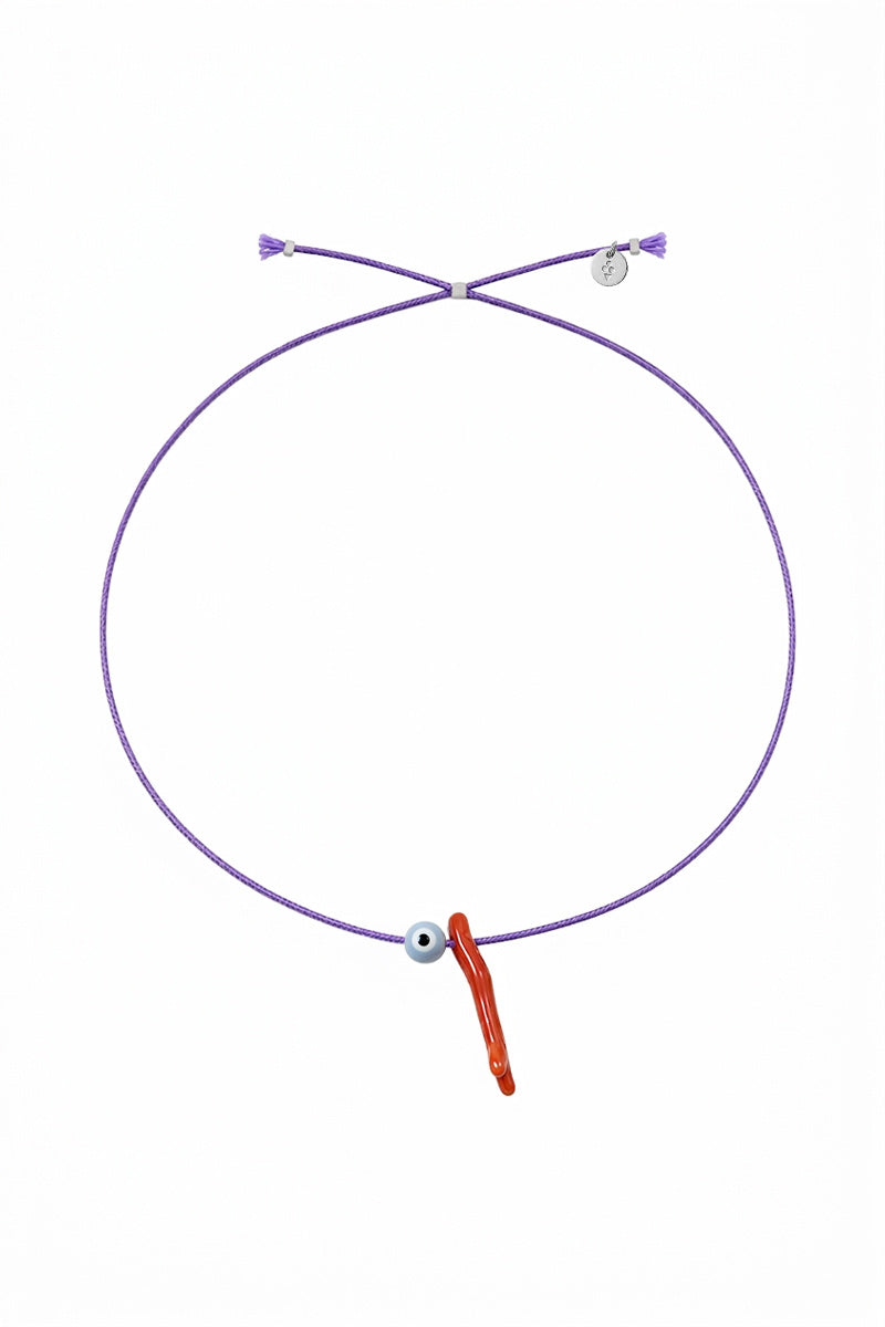 Coral Charm Necklace PURPLE
