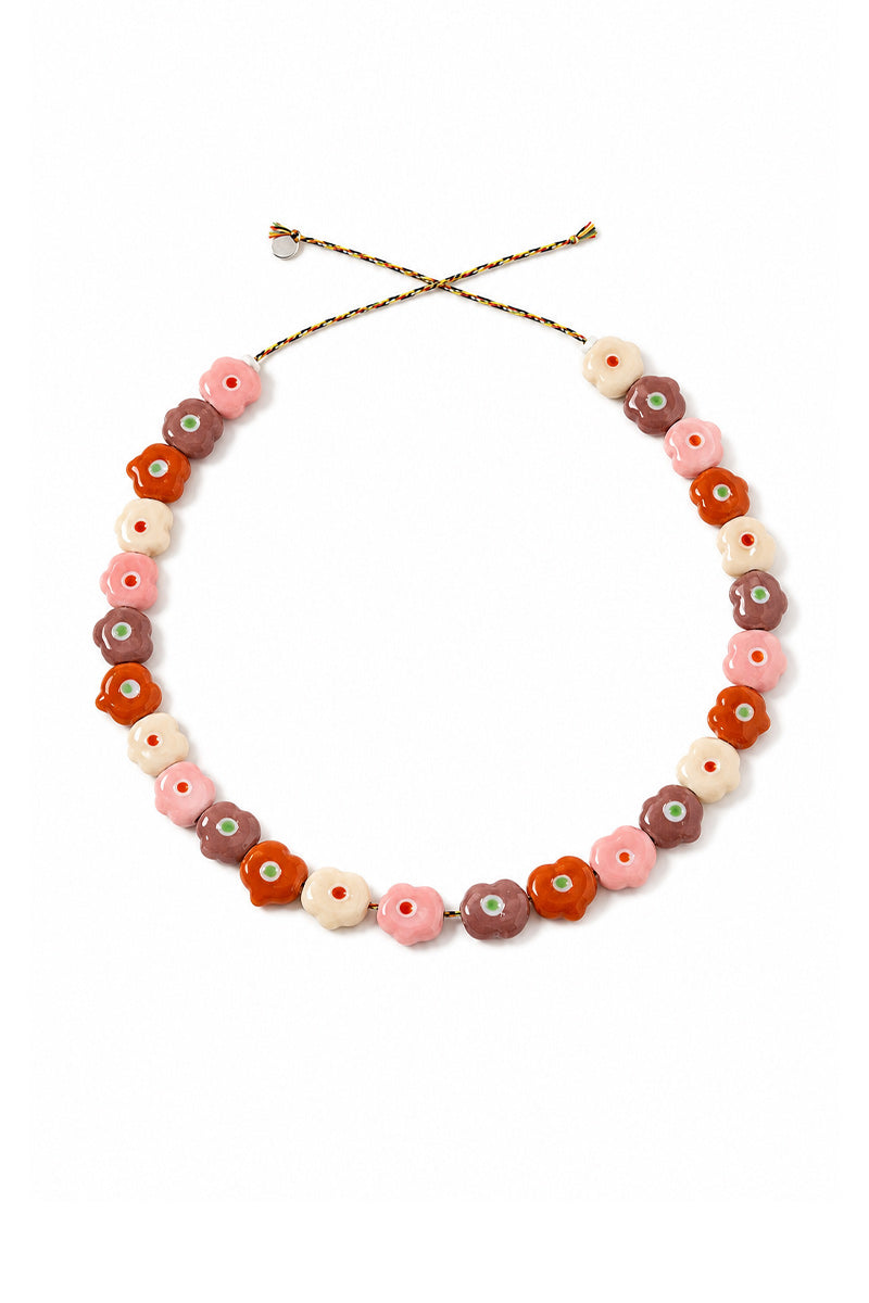 MUTLI HEART RED BEAD NECKLACE BAG CHARM