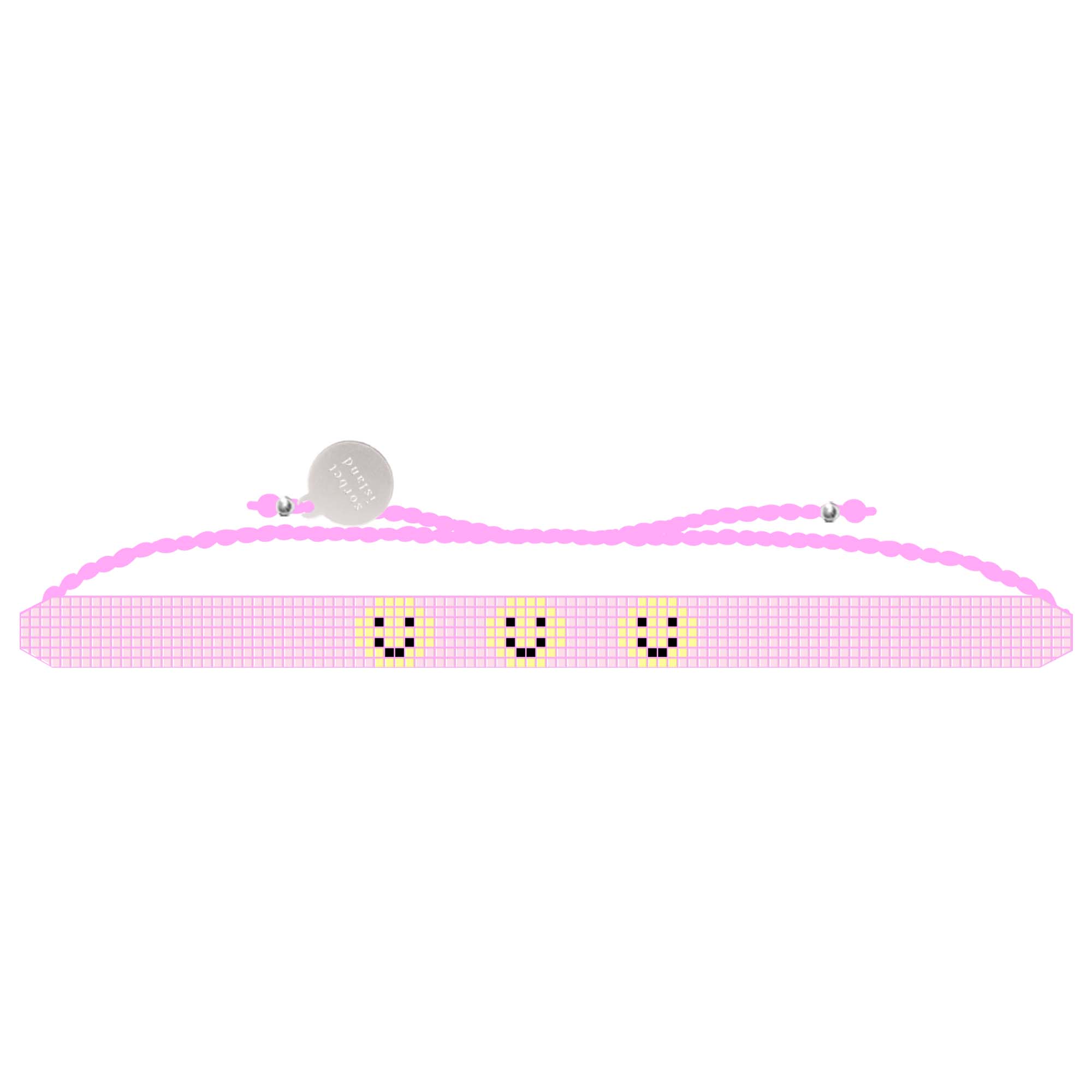 HANDMADE GLASS BEADS FRIENDSHIP HAPPY FACE BRACELET
