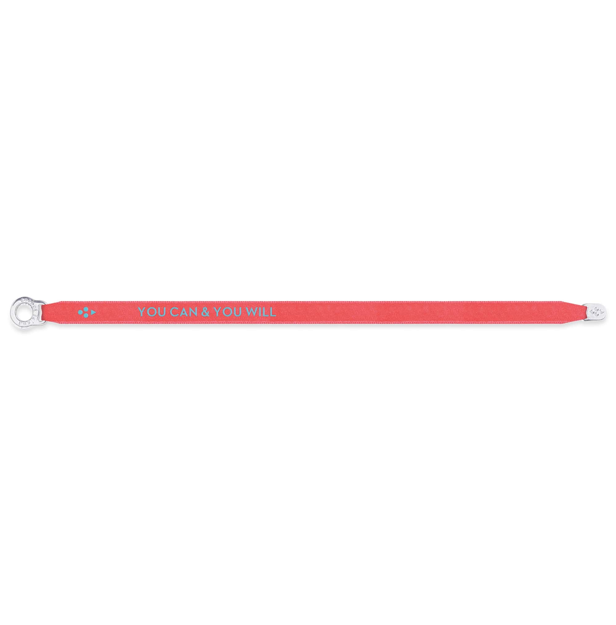 SATIN BRACELET YOU CAN YOU WILL NEON DARK ORANGE