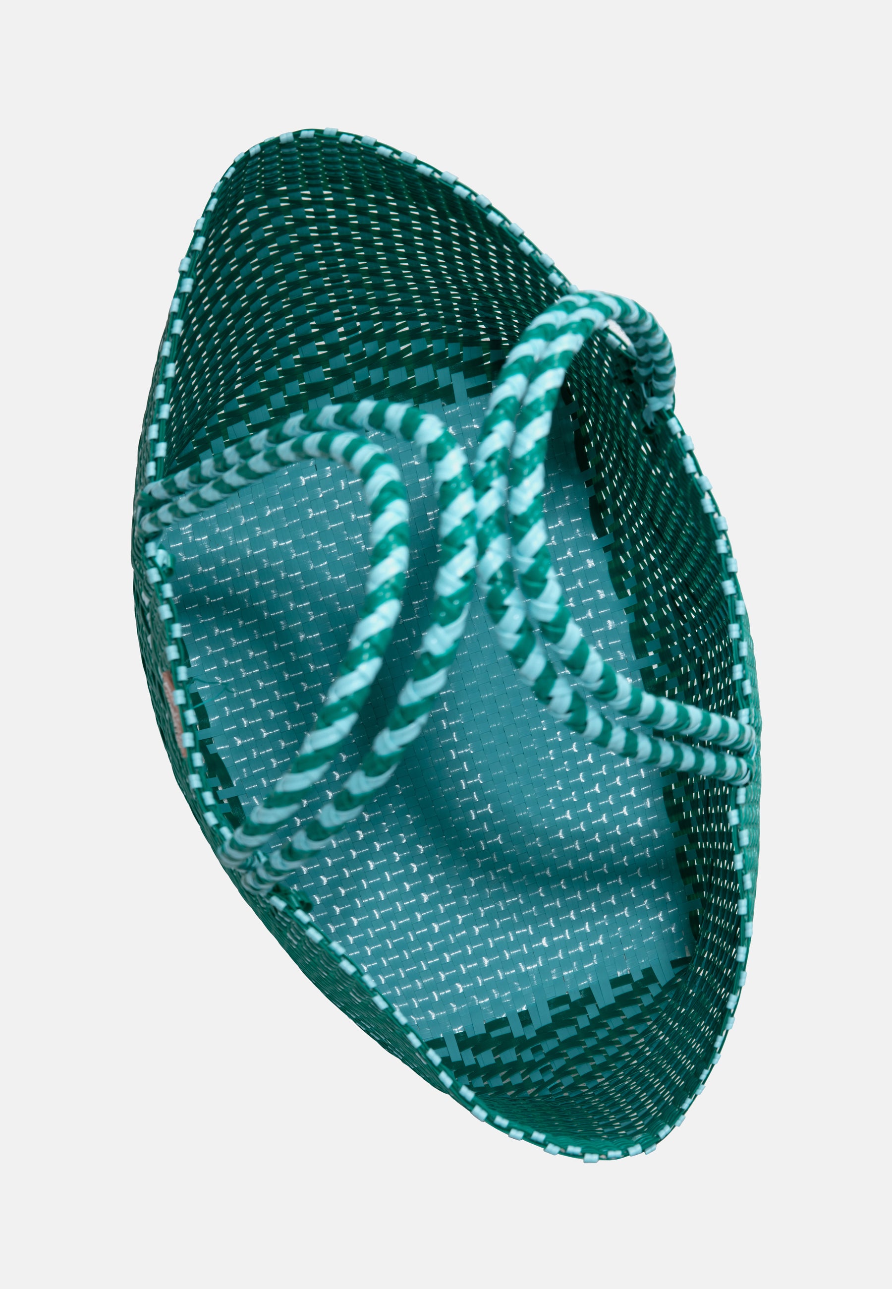 WOVEN TOTE BAG TURQUOISE