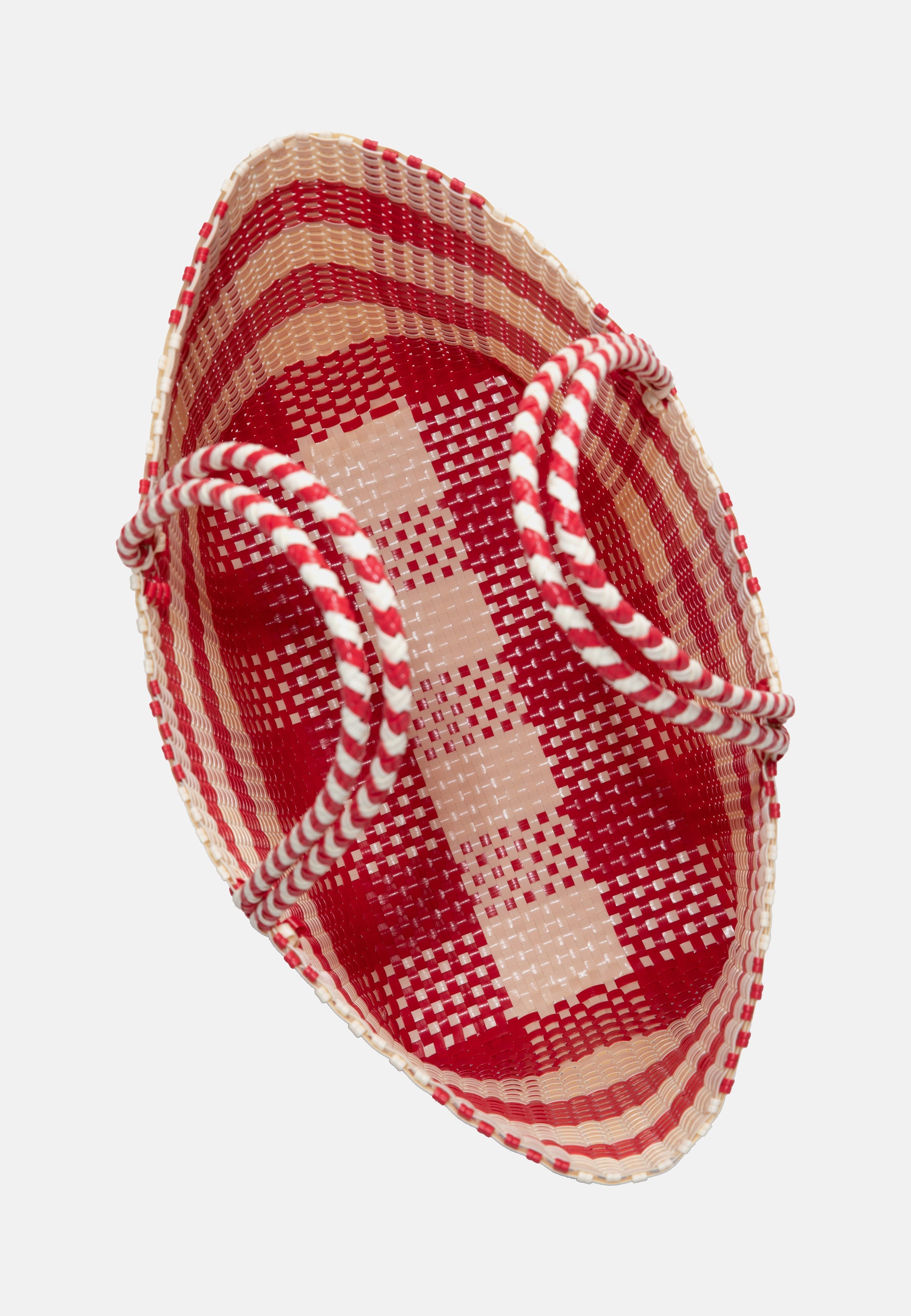 WOVEN TOTE BAG RED