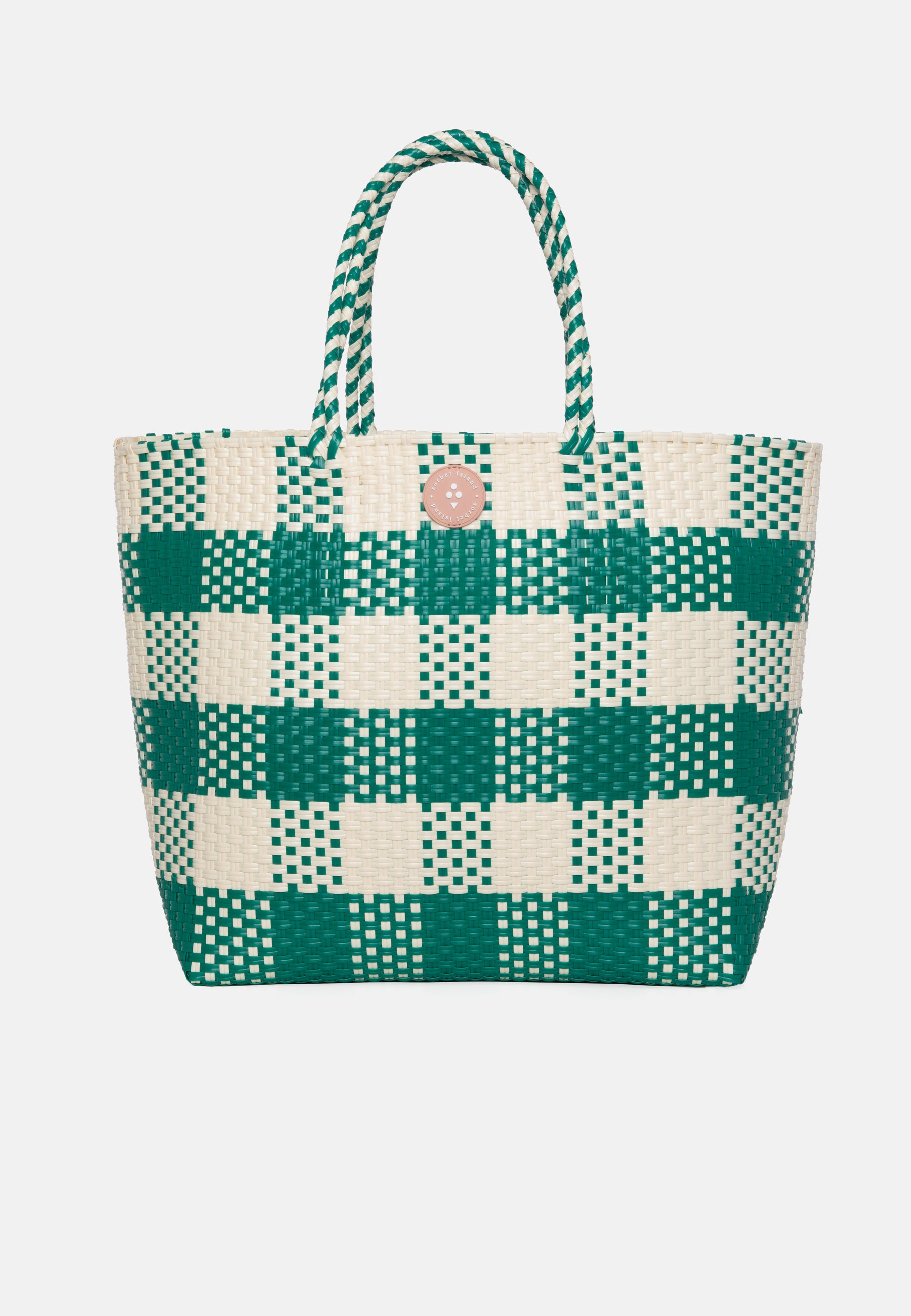 WOVEN TOTE BAG GREEN