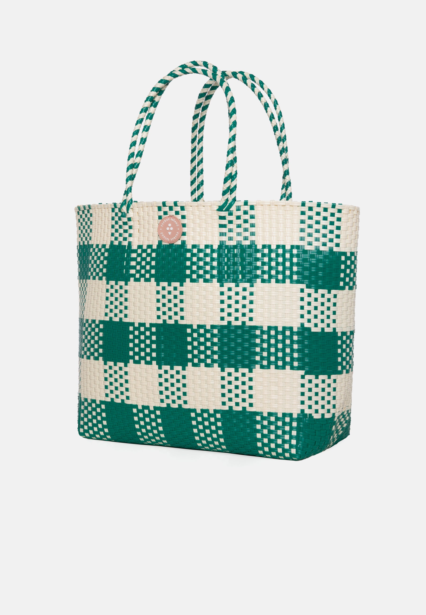 WOVEN TOTE BAG GREEN