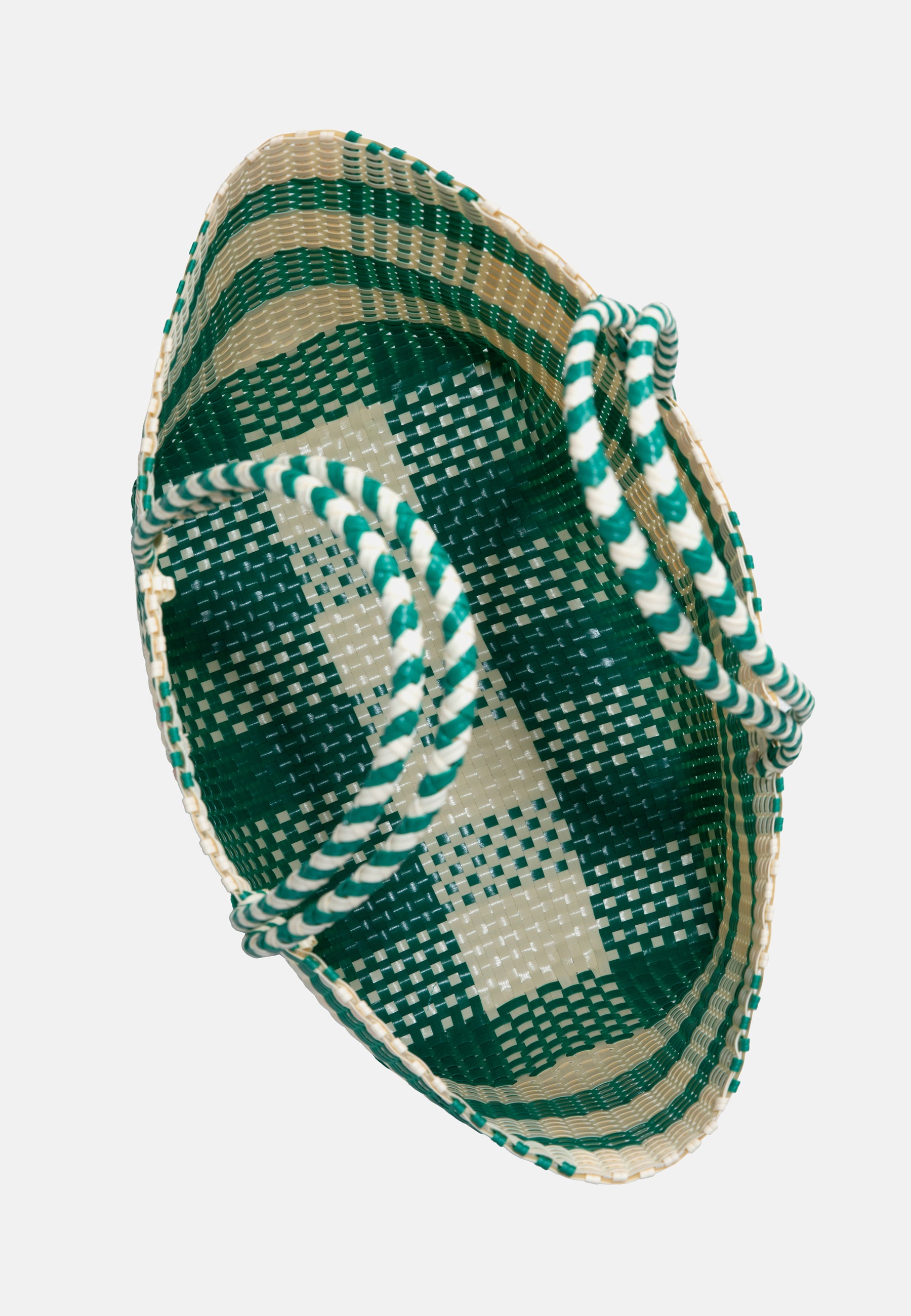 WOVEN TOTE BAG GREEN