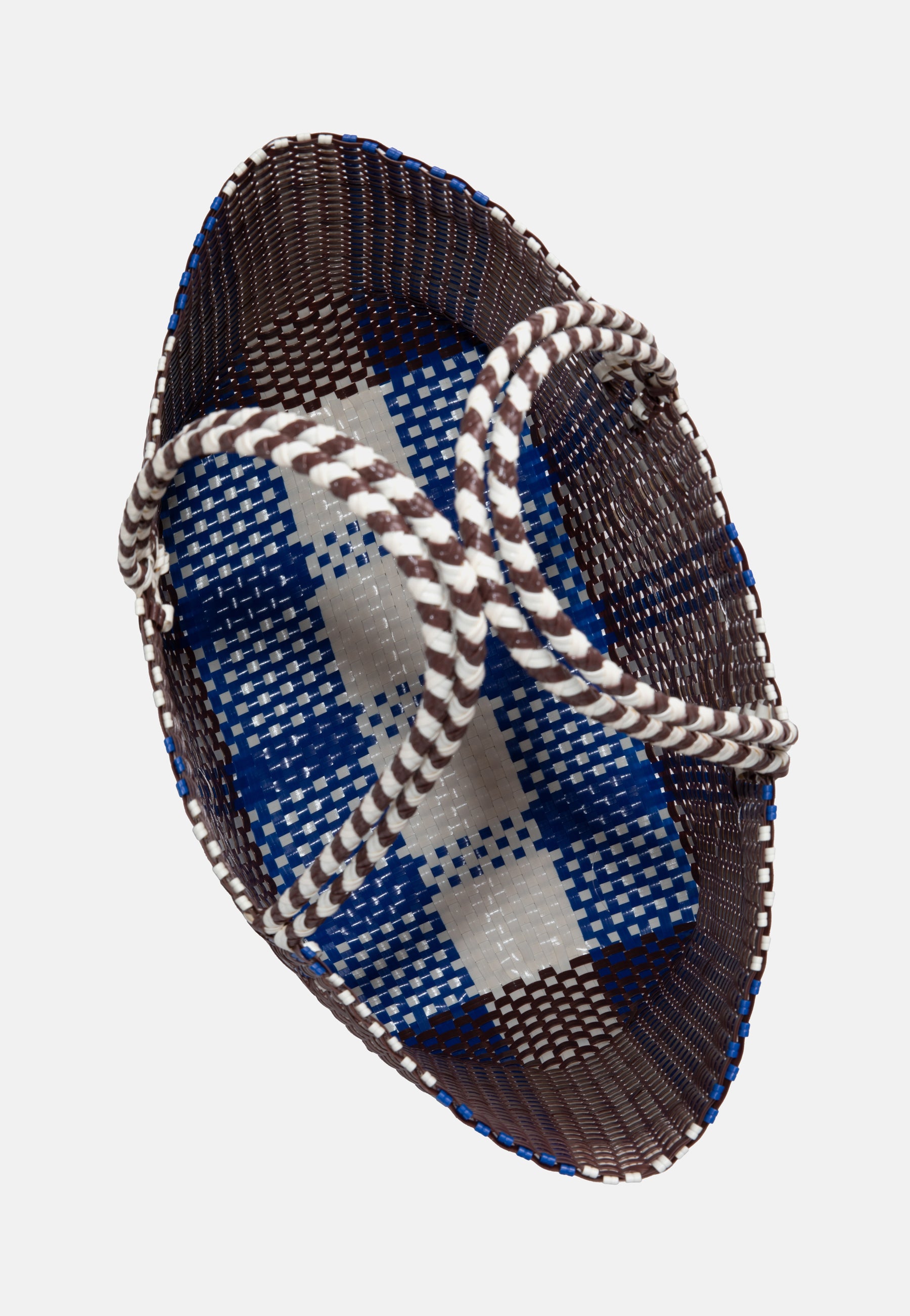WOVEN TOTE BAG BLUE