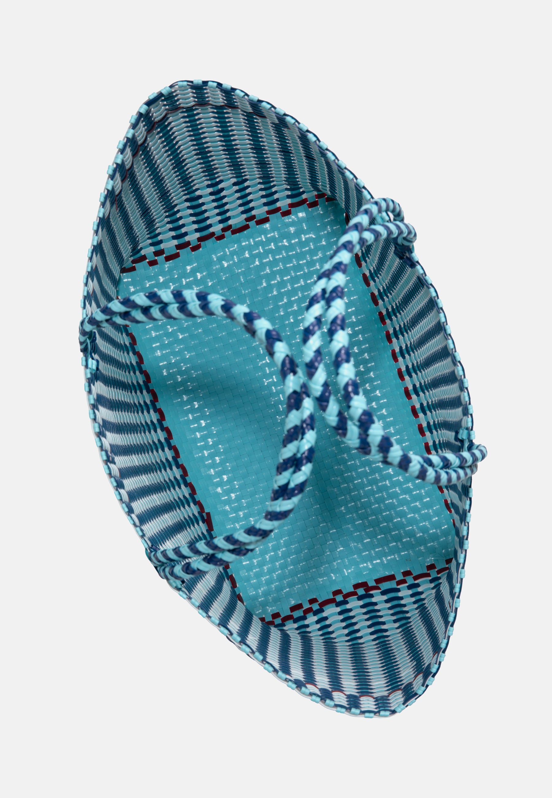 WOVEN TOTE BAG LIGHT BLUE