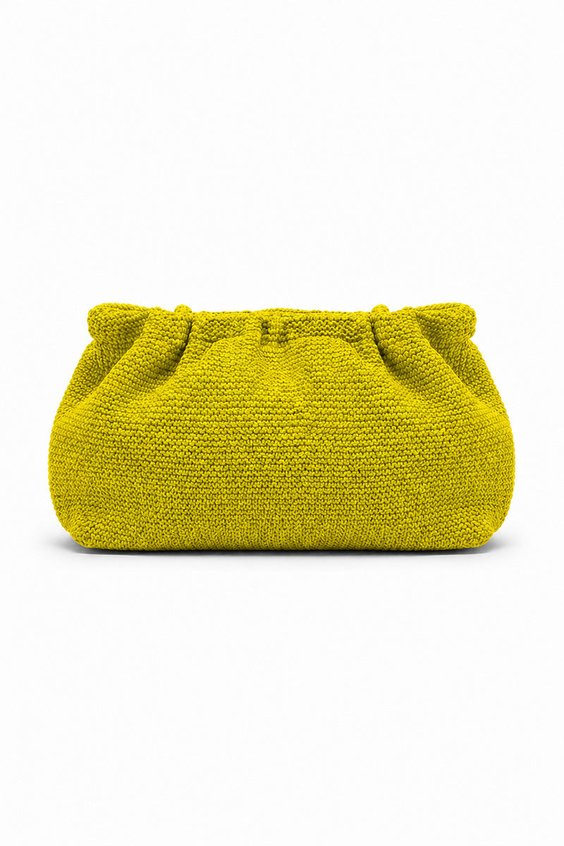 CRINKLE CLUTCH BAG LIME