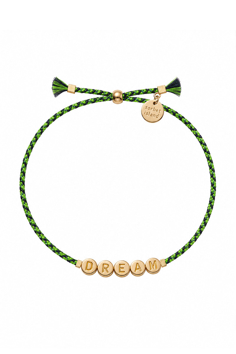 GOLD COLORED LETTER DREAM BRACELET