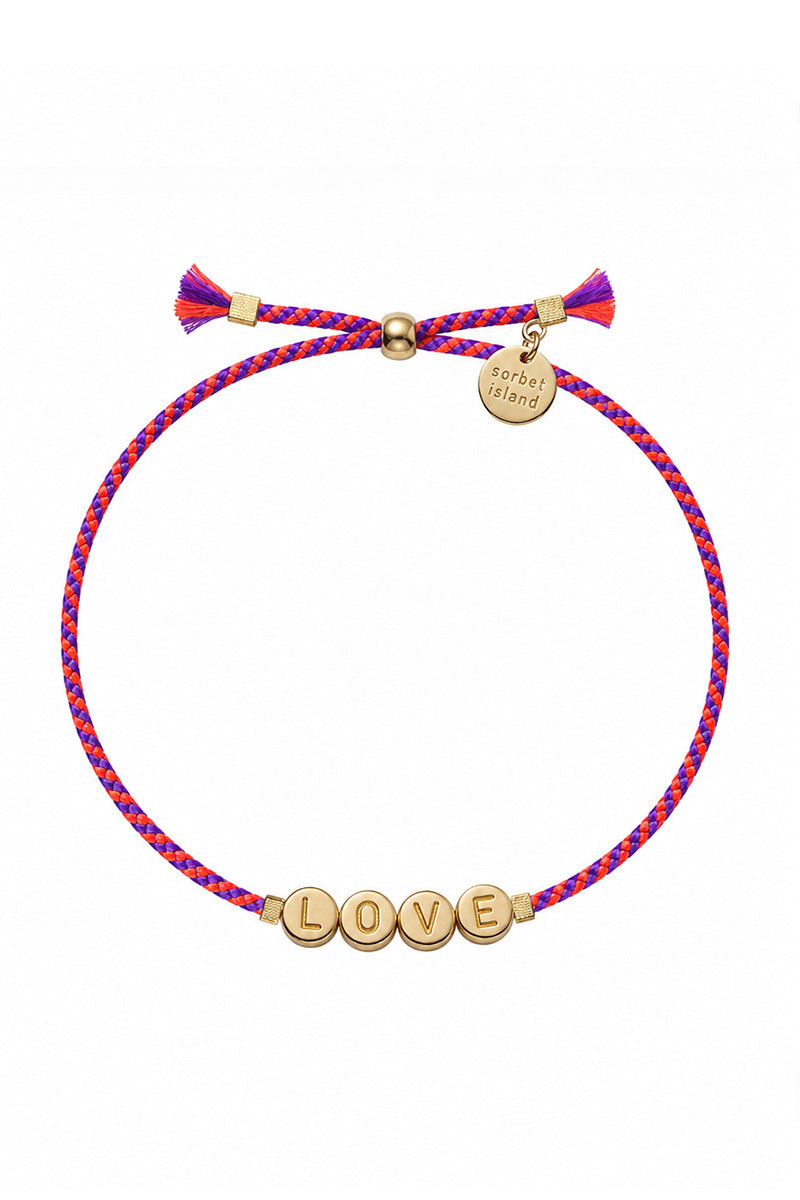 GOLD COLORED LETTER LOVE BRACELET