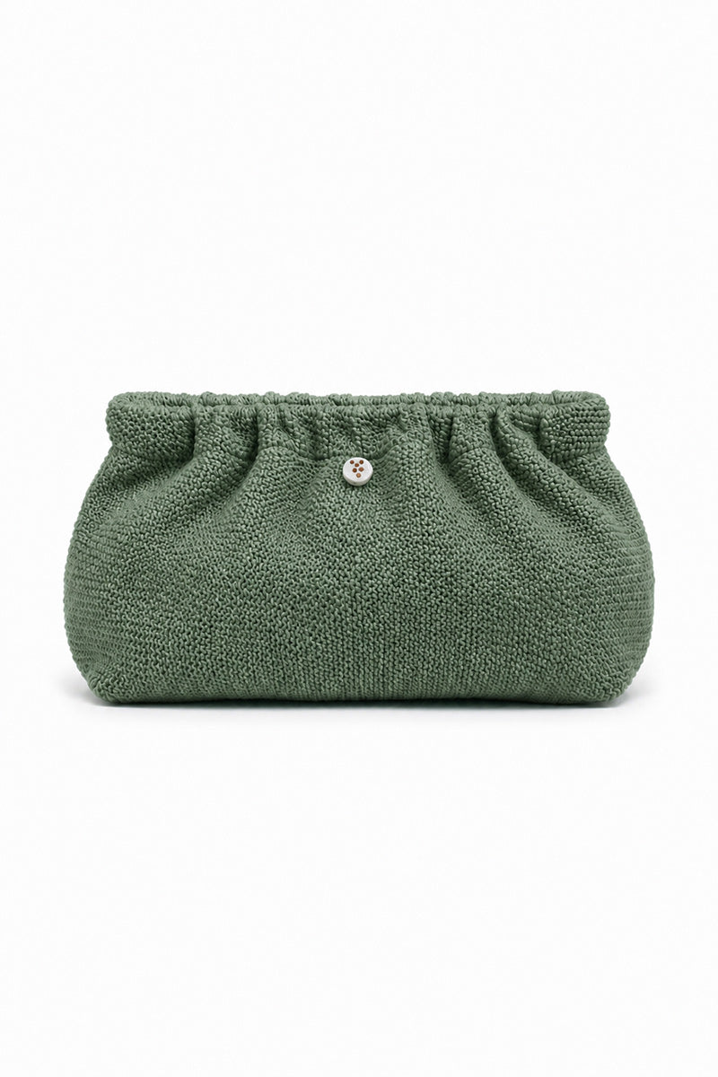 CRINKLE CLUTCH BAG MINT