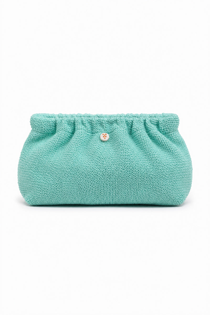 CRINKLE CLUTCH BAG PISTACHIO