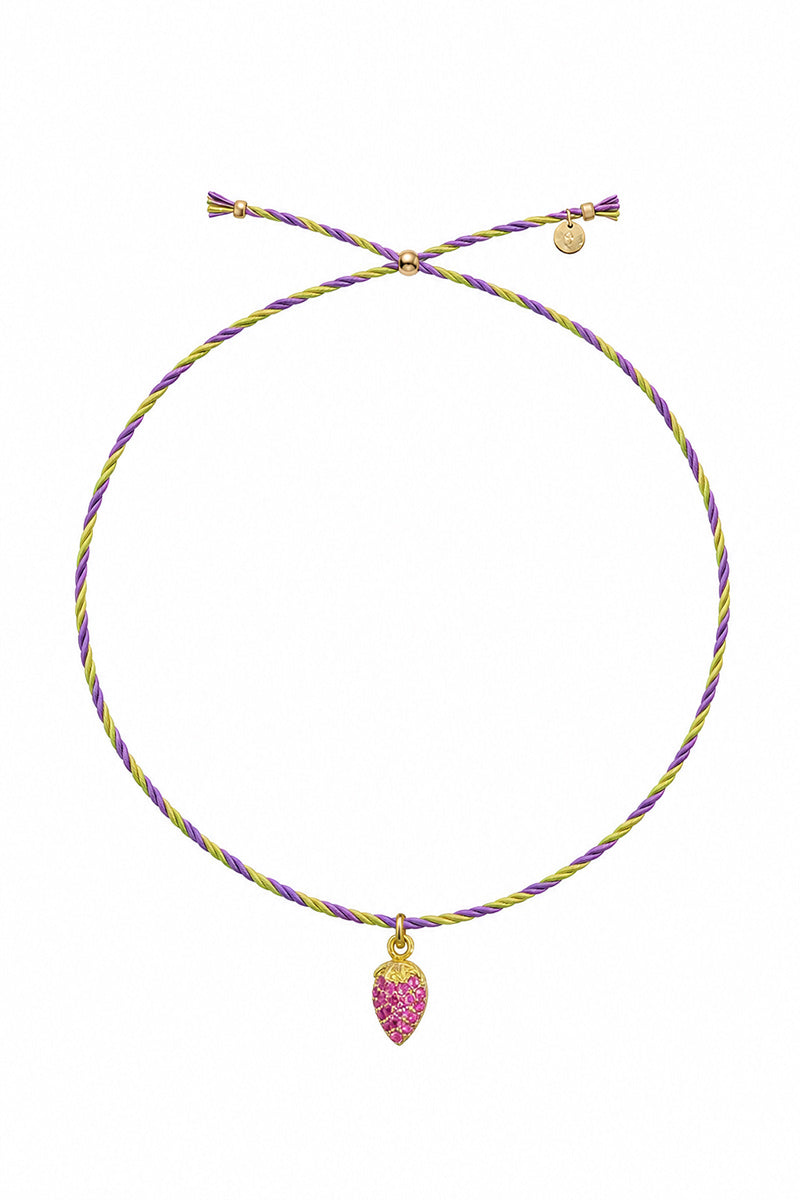 GOLD PLATED CHARM STRAWBERRY NECKLACE