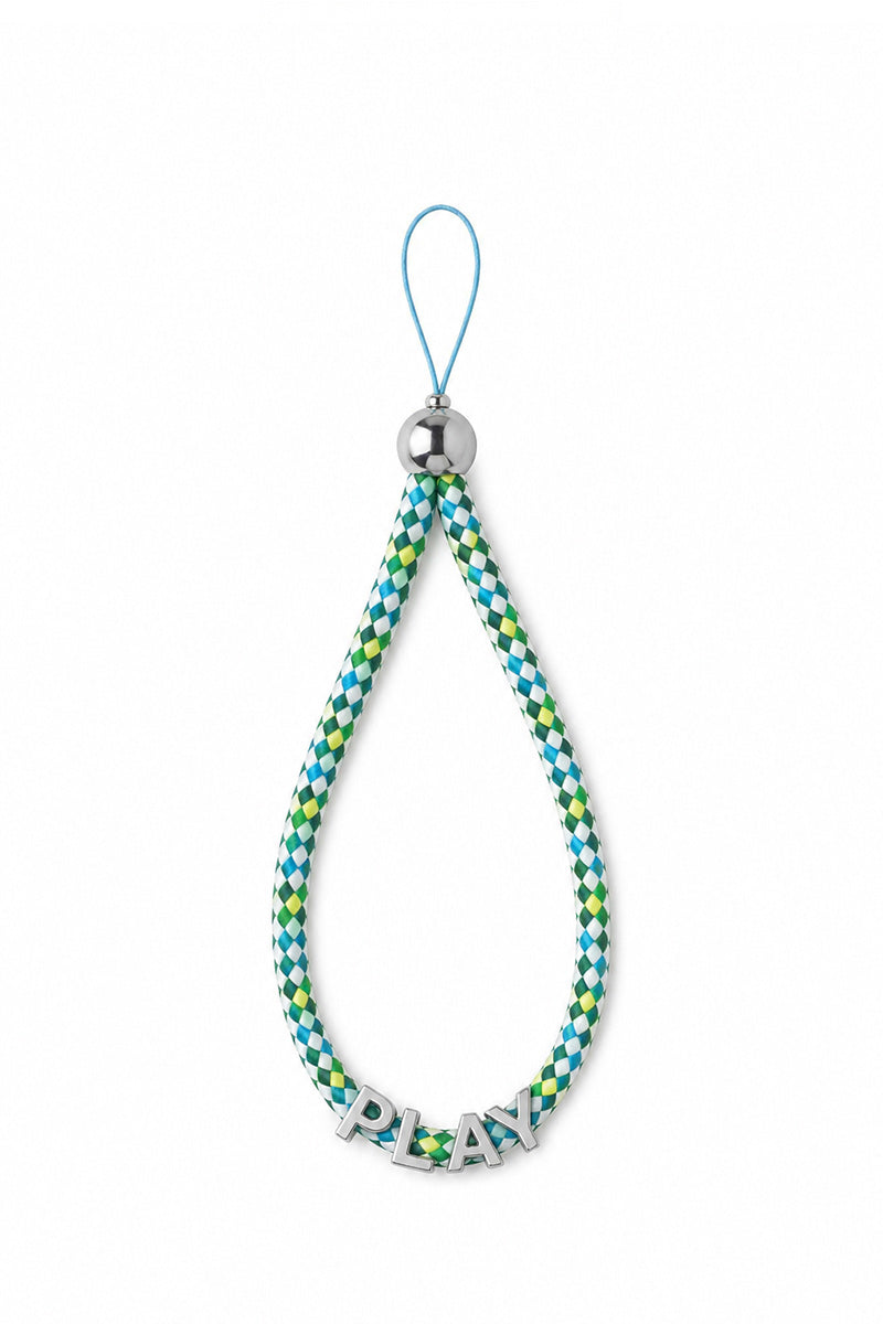 SILVER LETTER PHONE STRAP PLAY