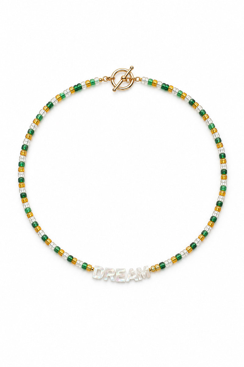 PONY BEAD MOTHER OF PEARL NECKLACE DREAM
