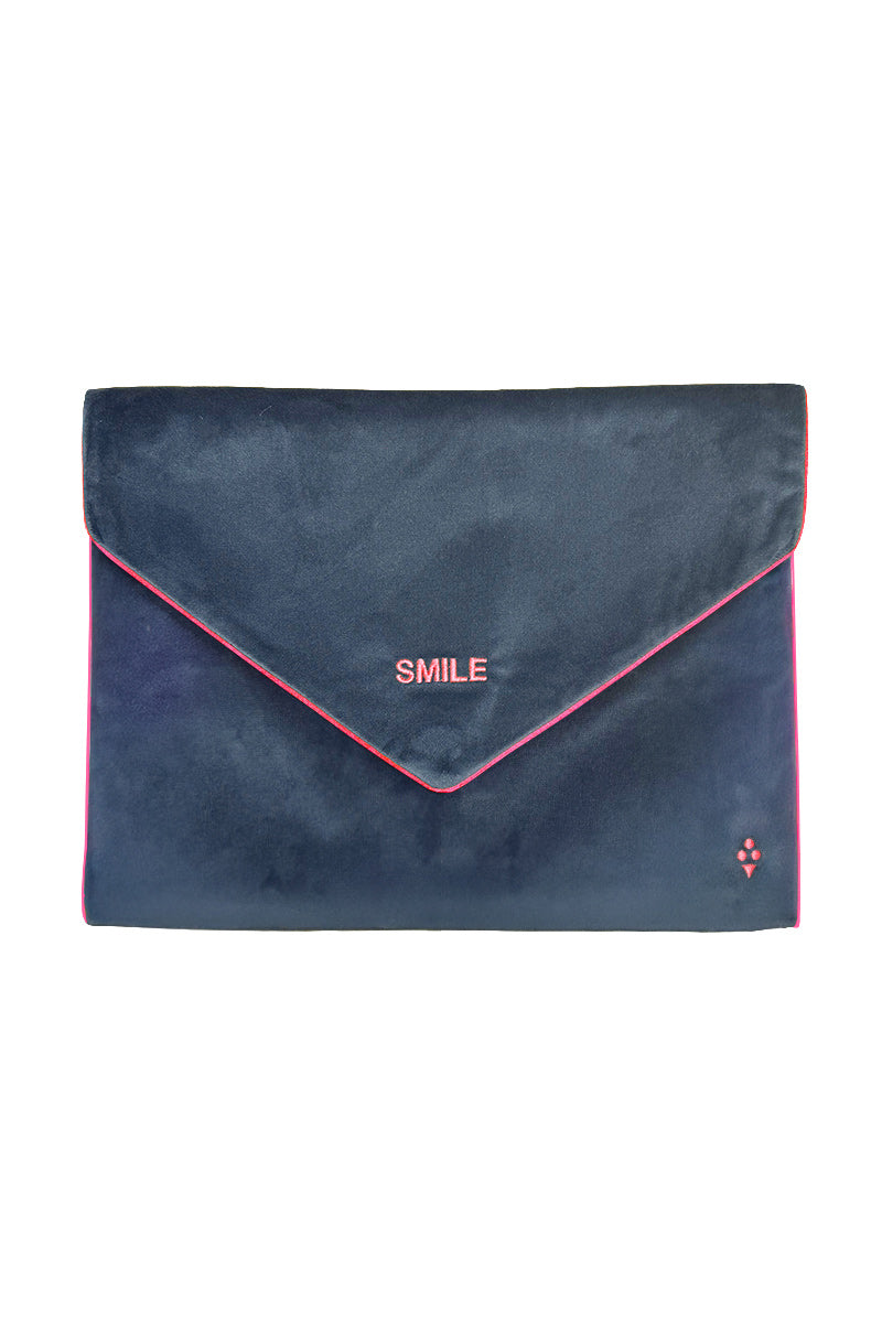 VELVET ENVELOPE BAG SMILE