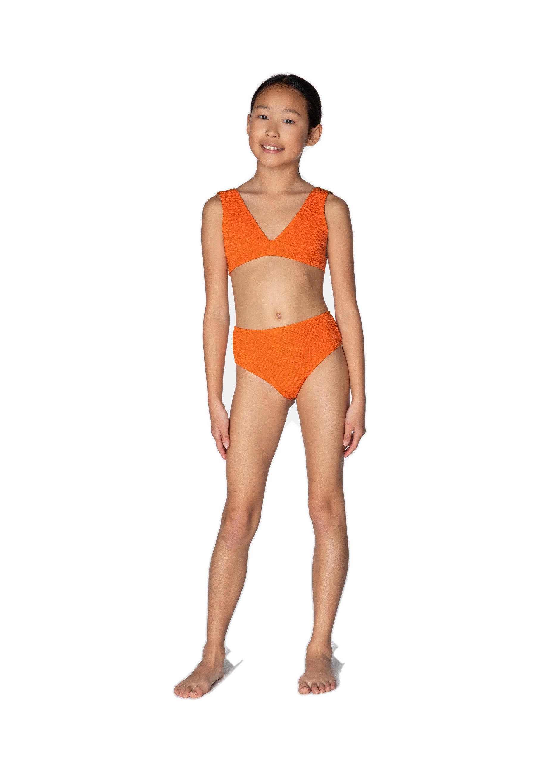 KIDS SWIMWEAR BIKINI AQUA ORANGE 6-10y