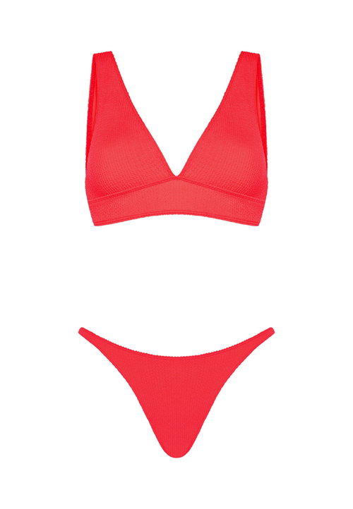 SWIMWEAR BIKINI AQUA CHEEKY STRAWBERRY NEON