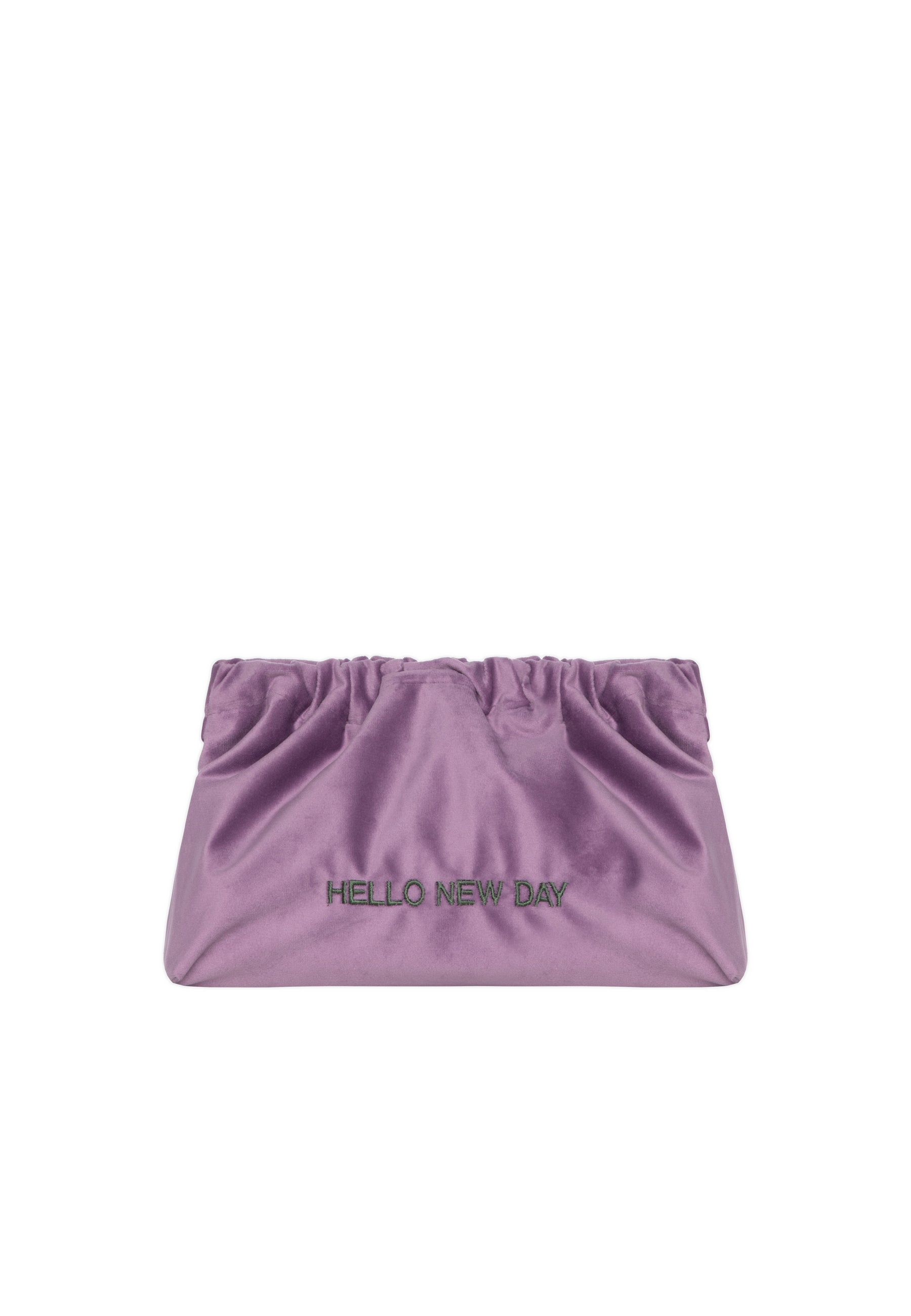 VELVET CLUTCH BAG HELLO NEW DAY