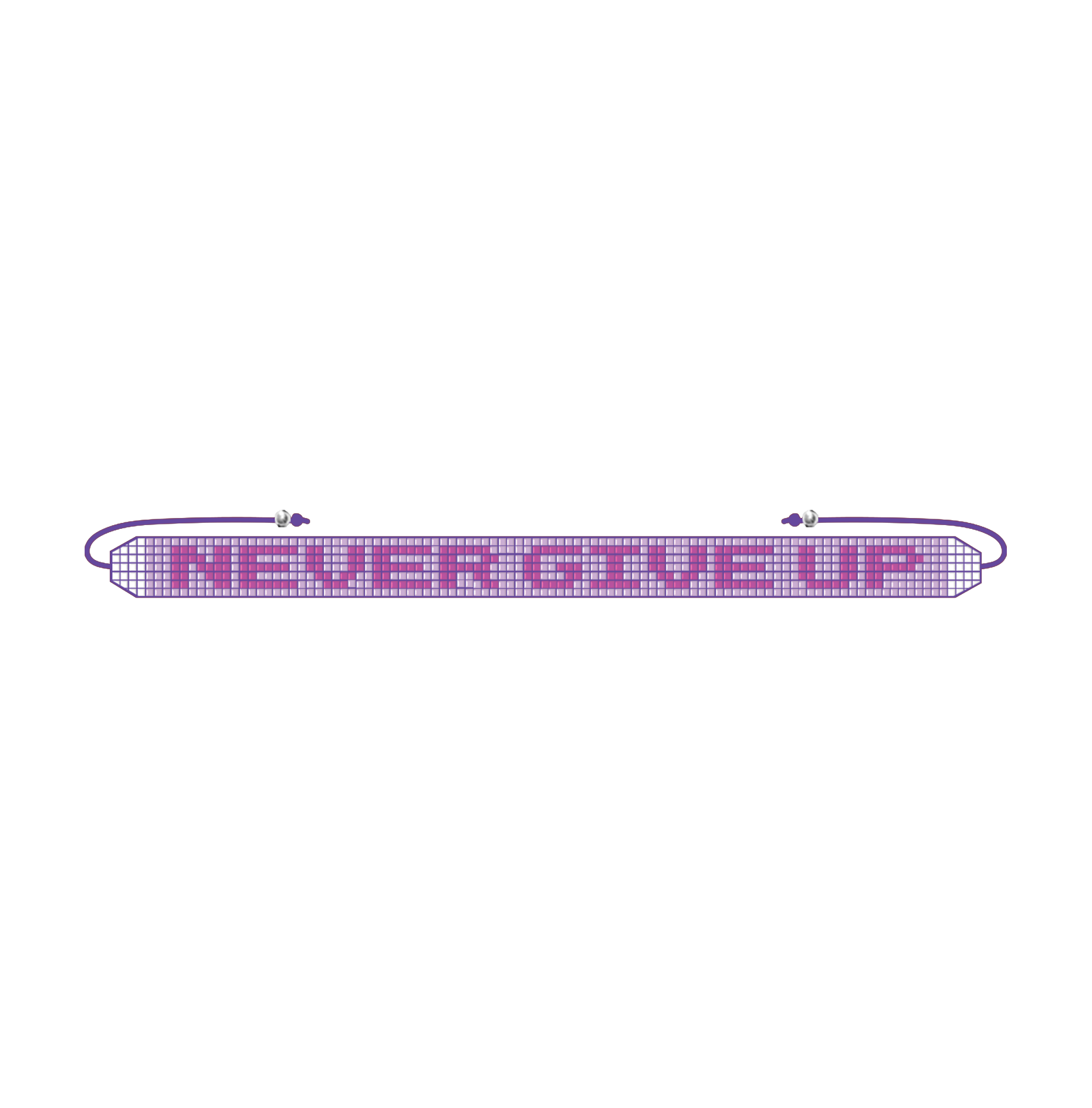 HANDMADE GLASS BEADS FRIENDSHIP NEVER GIVE UP BRACELET