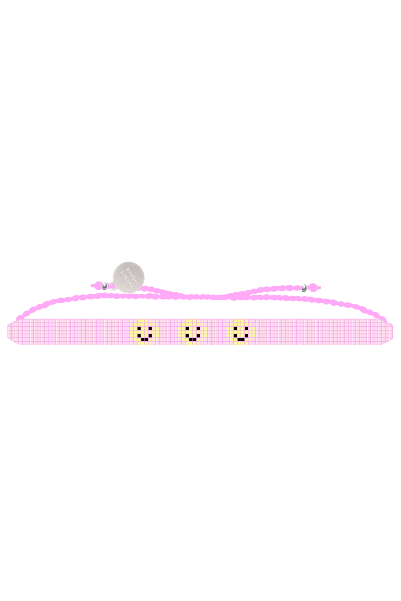 HANDMADE GLASS BEADS FRIENDSHIP HAPPY FACE BRACELET