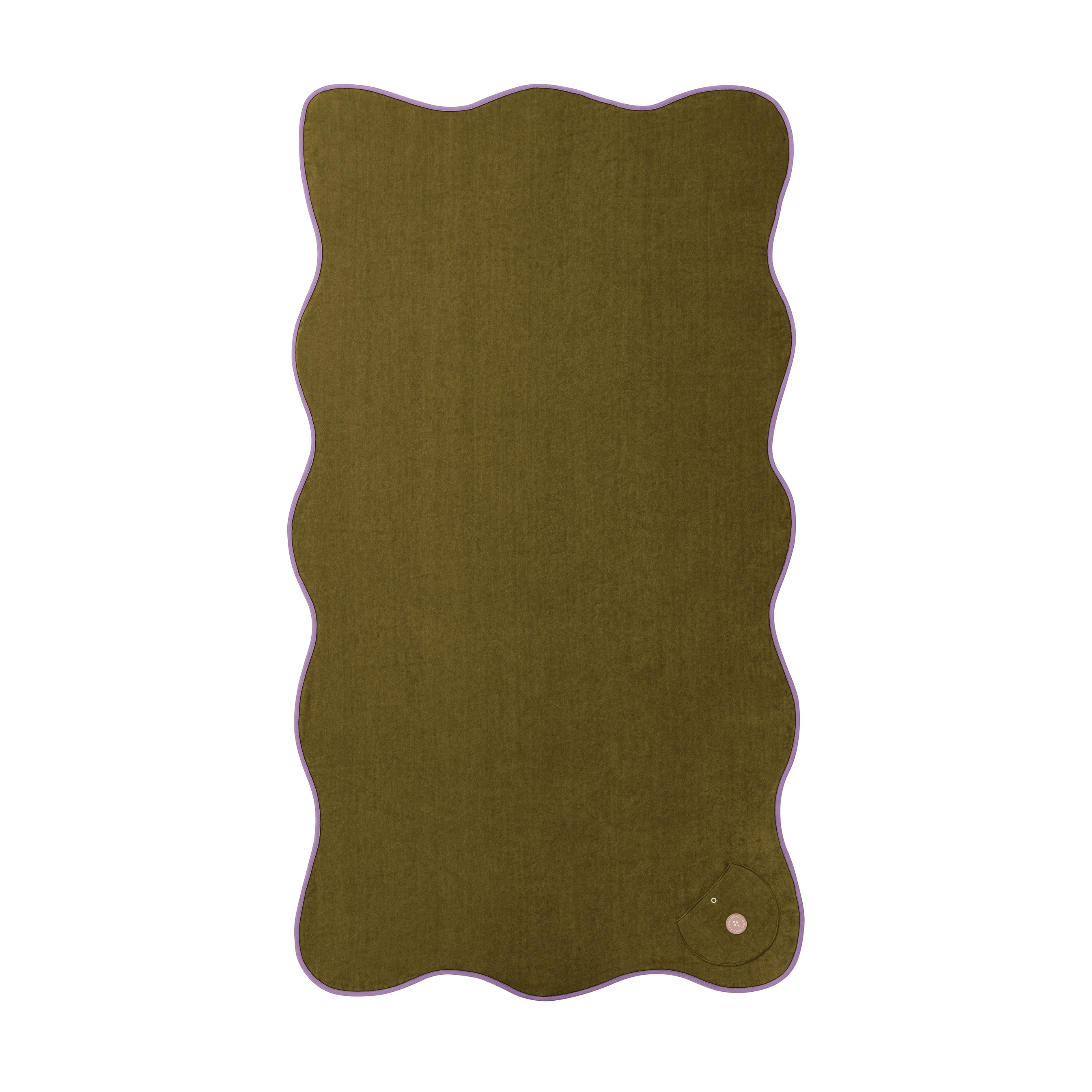 Wavy beach towel fig front