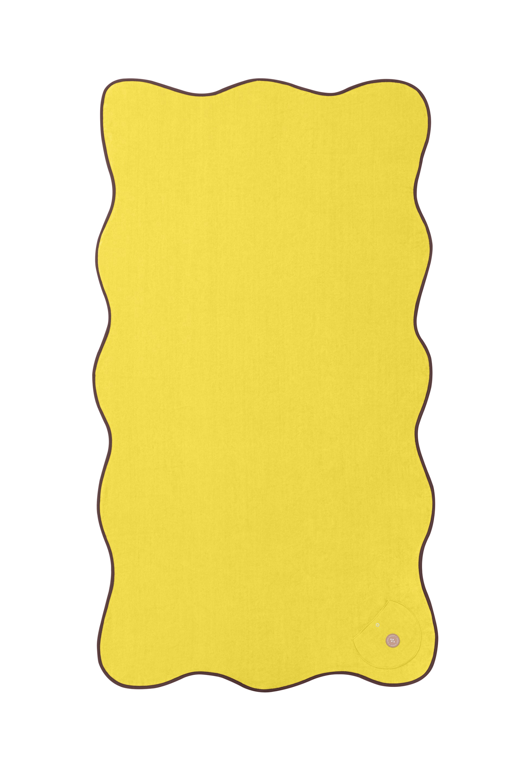 Wavy beach towel banana grape front