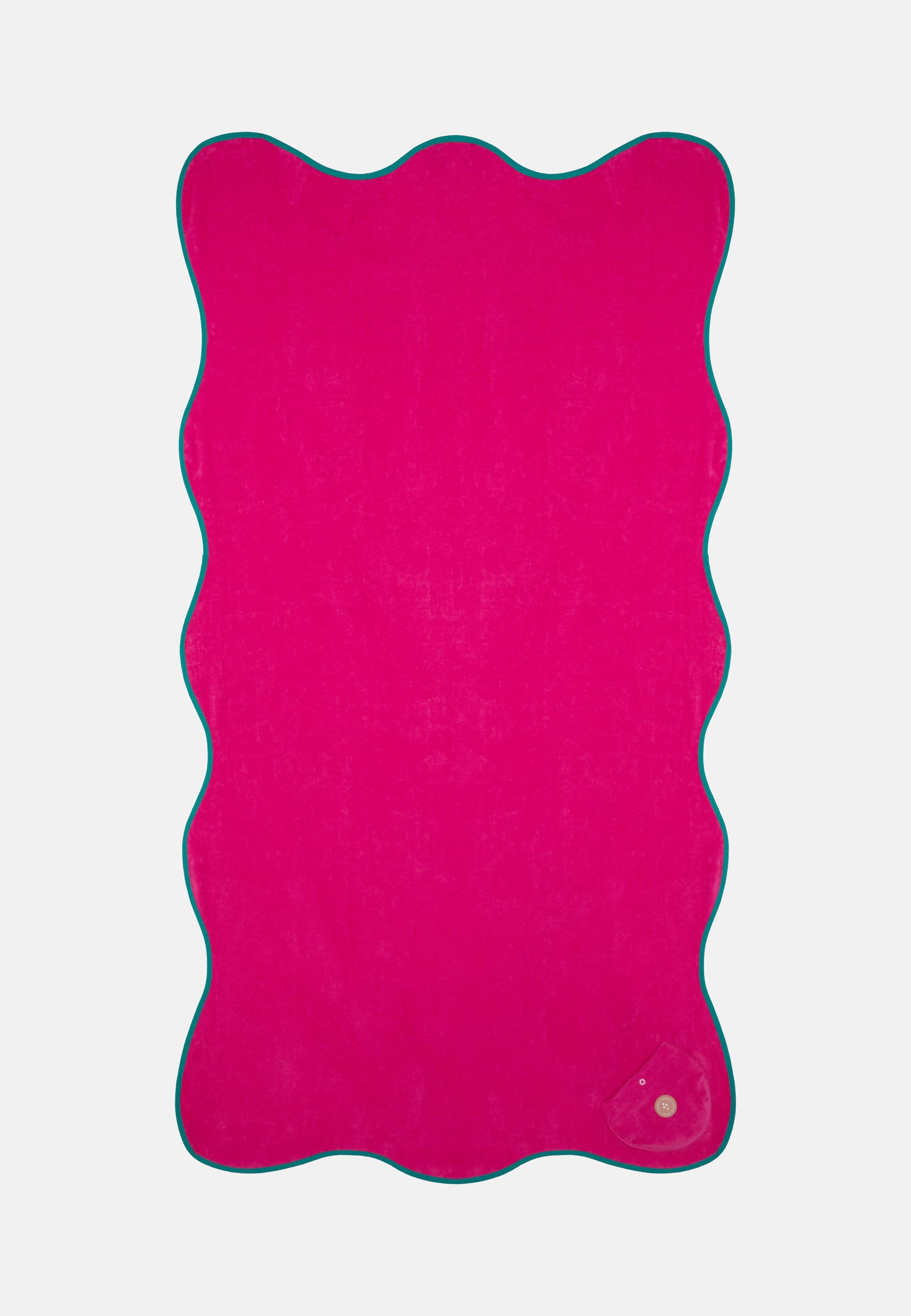 WAVY BEACH TOWEL PINK BUBBLE GUM