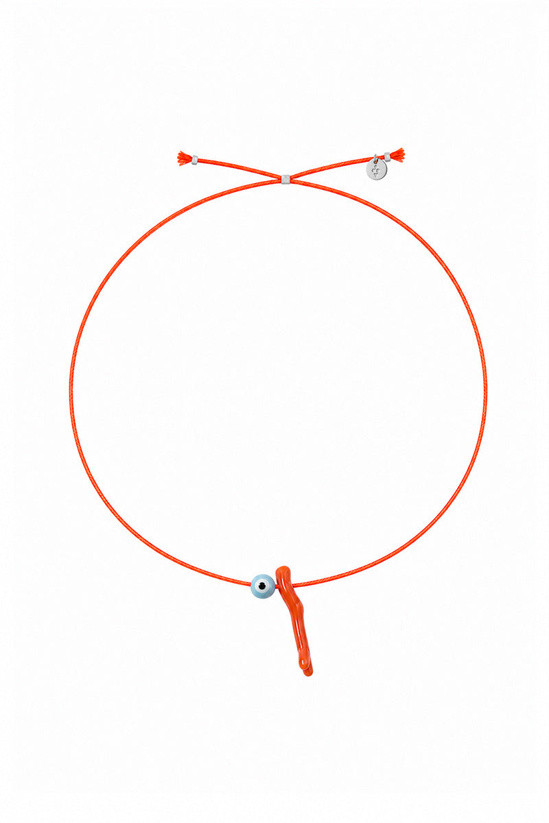 Coral Charm Necklace NEON PINK