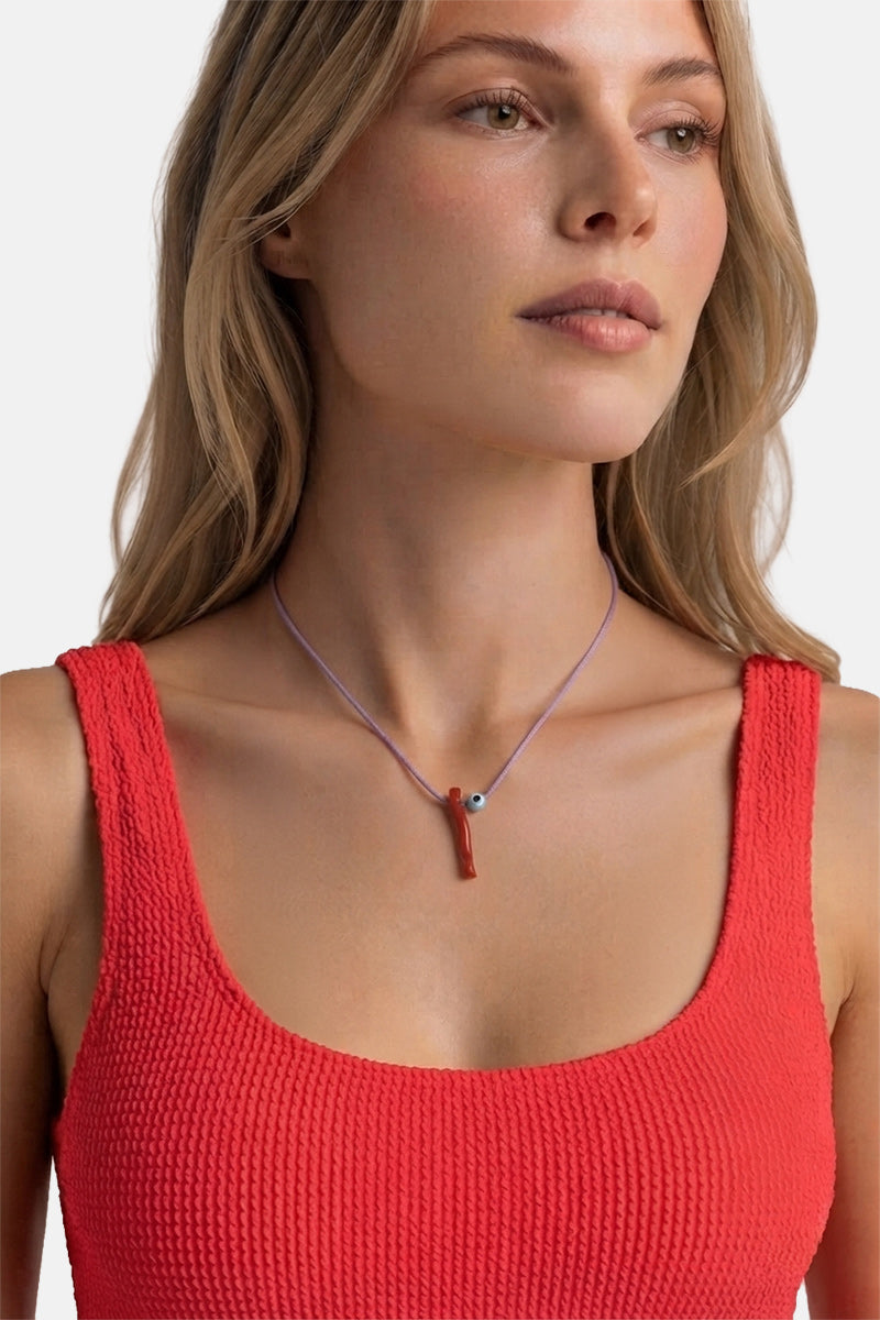 Coral Charm Necklace PURPLE