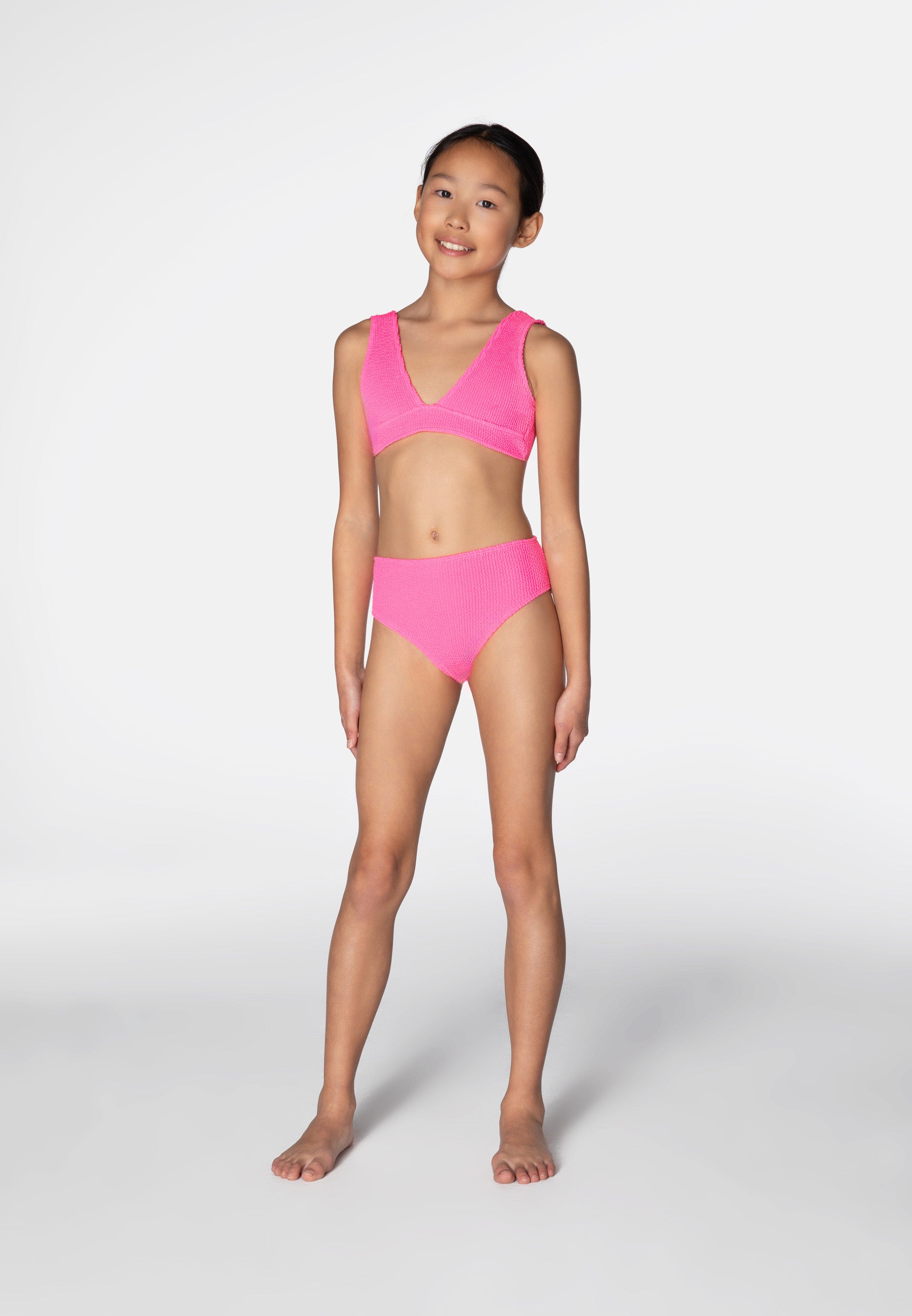 KIDS SWIMWEAR BIKINI AQUA PINK BUBBLE GUM 6-10y