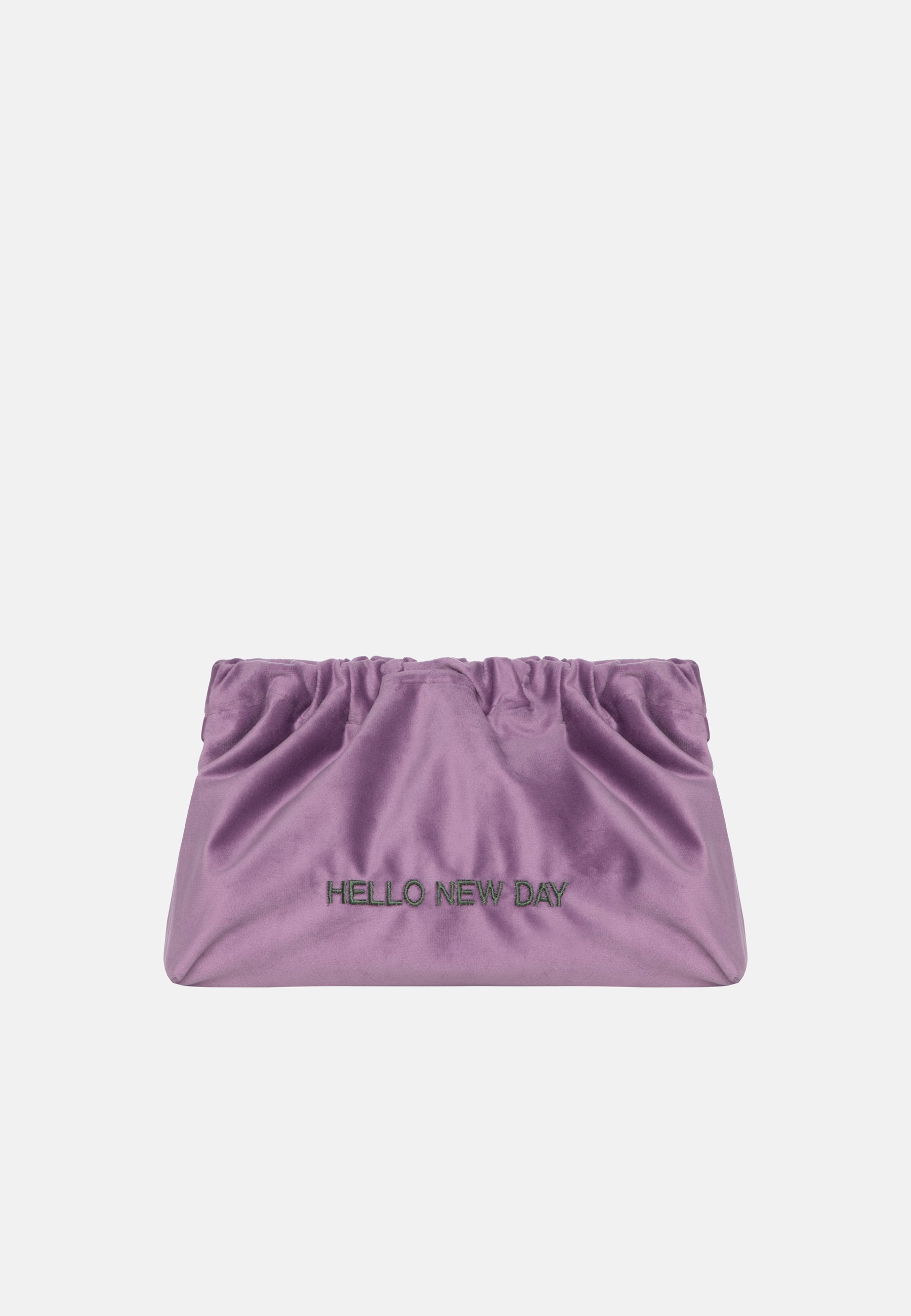 VELVET CLUTCH BAG HELLO NEW DAY