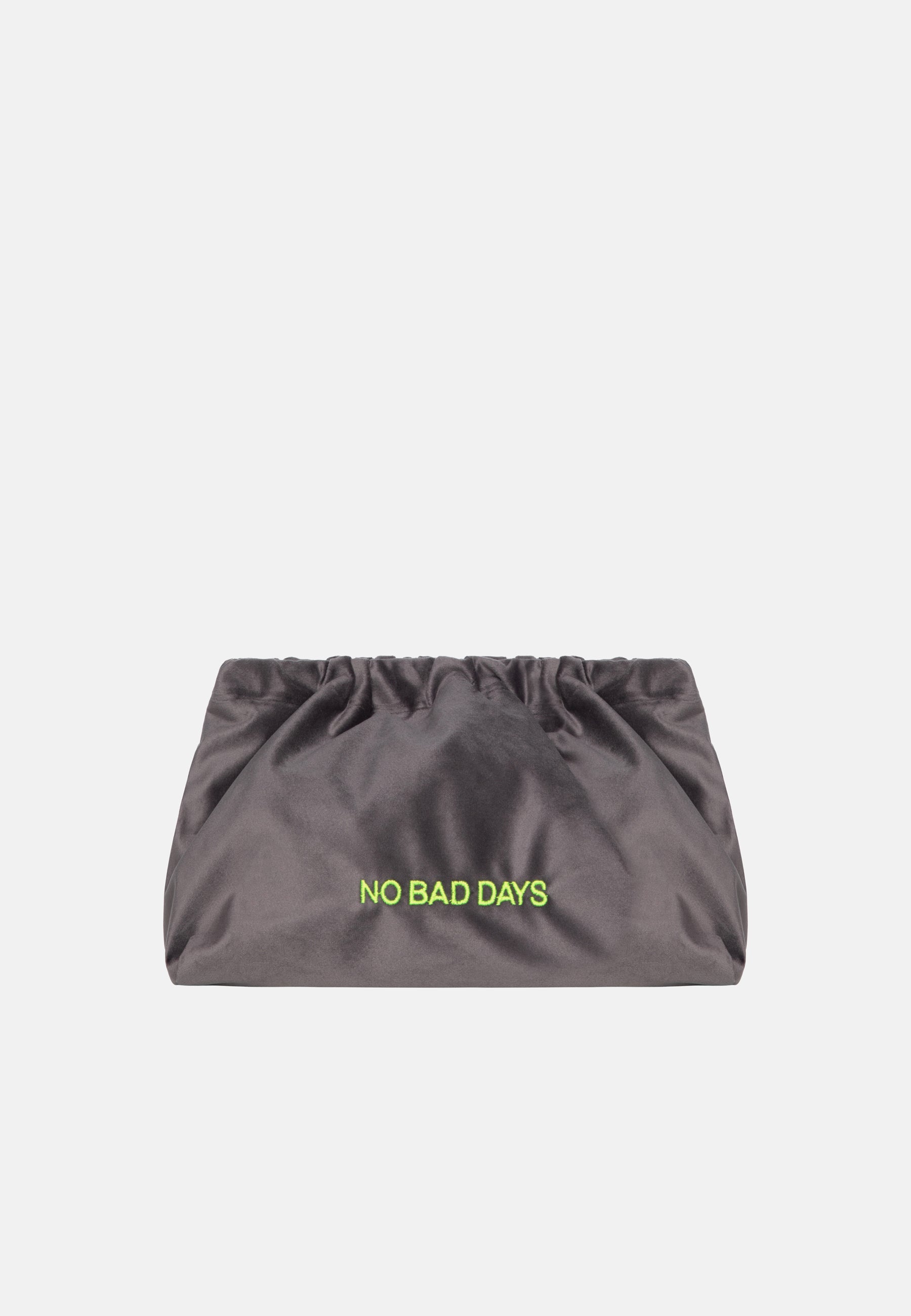 VELVET CLUTCH BAG NO BAD DAYS