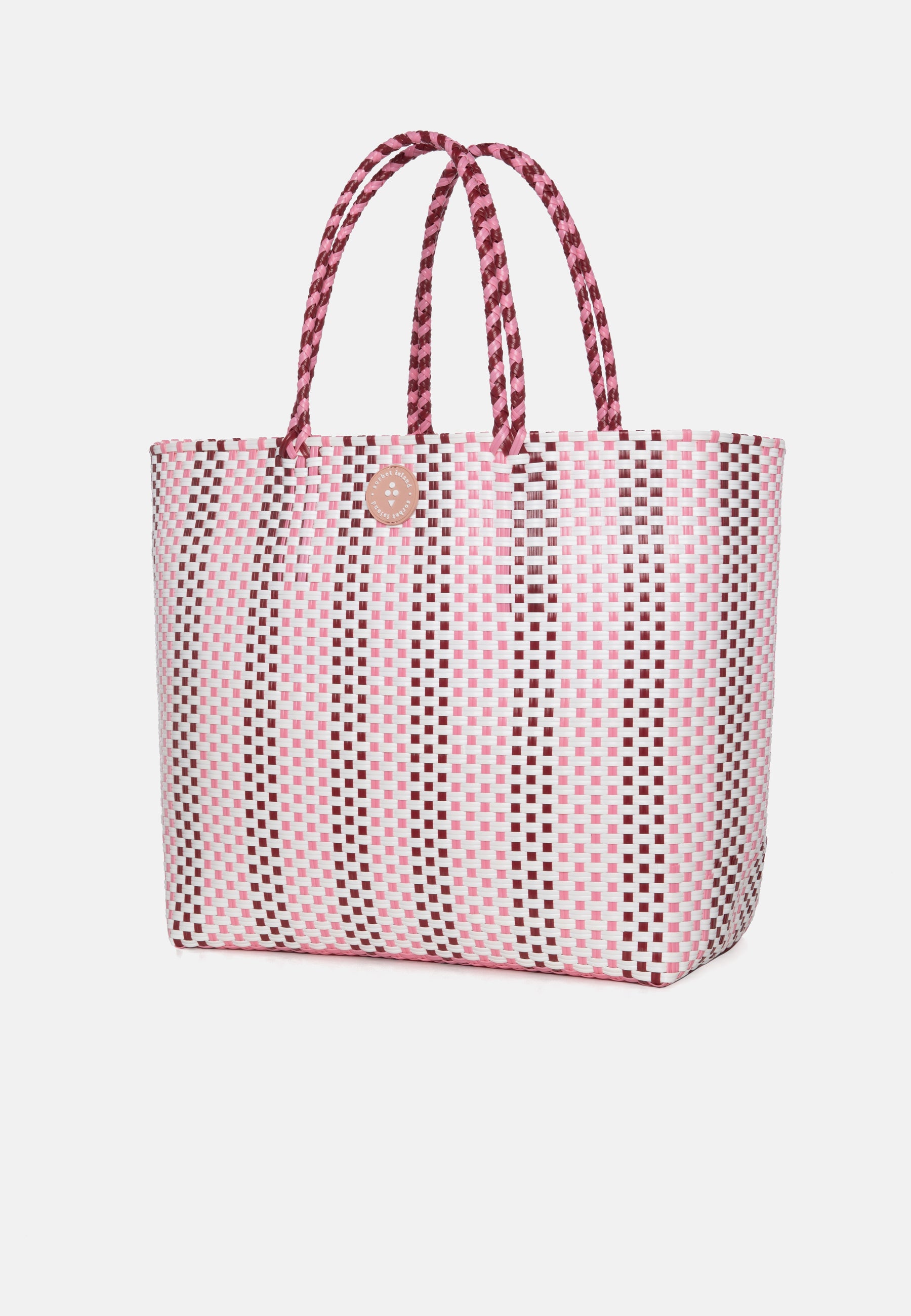 WOVEN TOTE BAG PINK