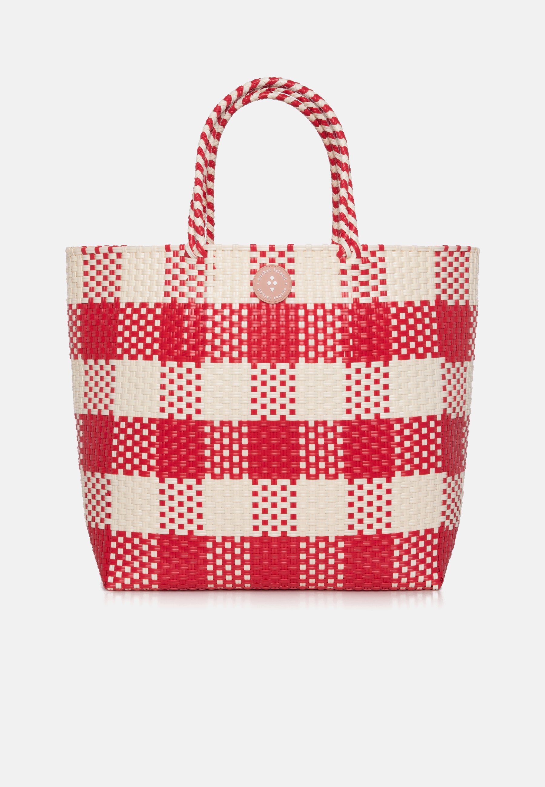 WOVEN TOTE BAG RED