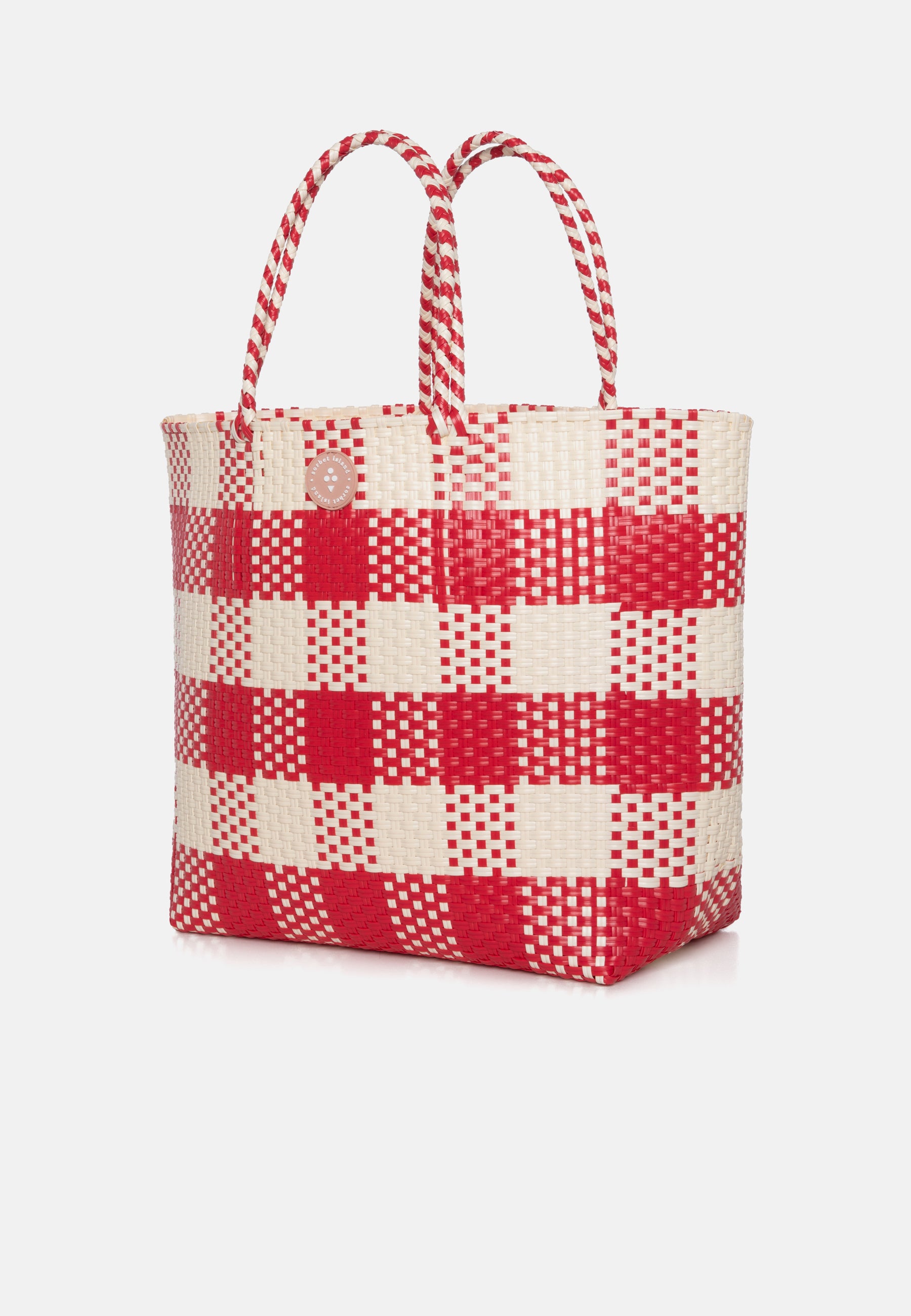 WOVEN TOTE BAG RED