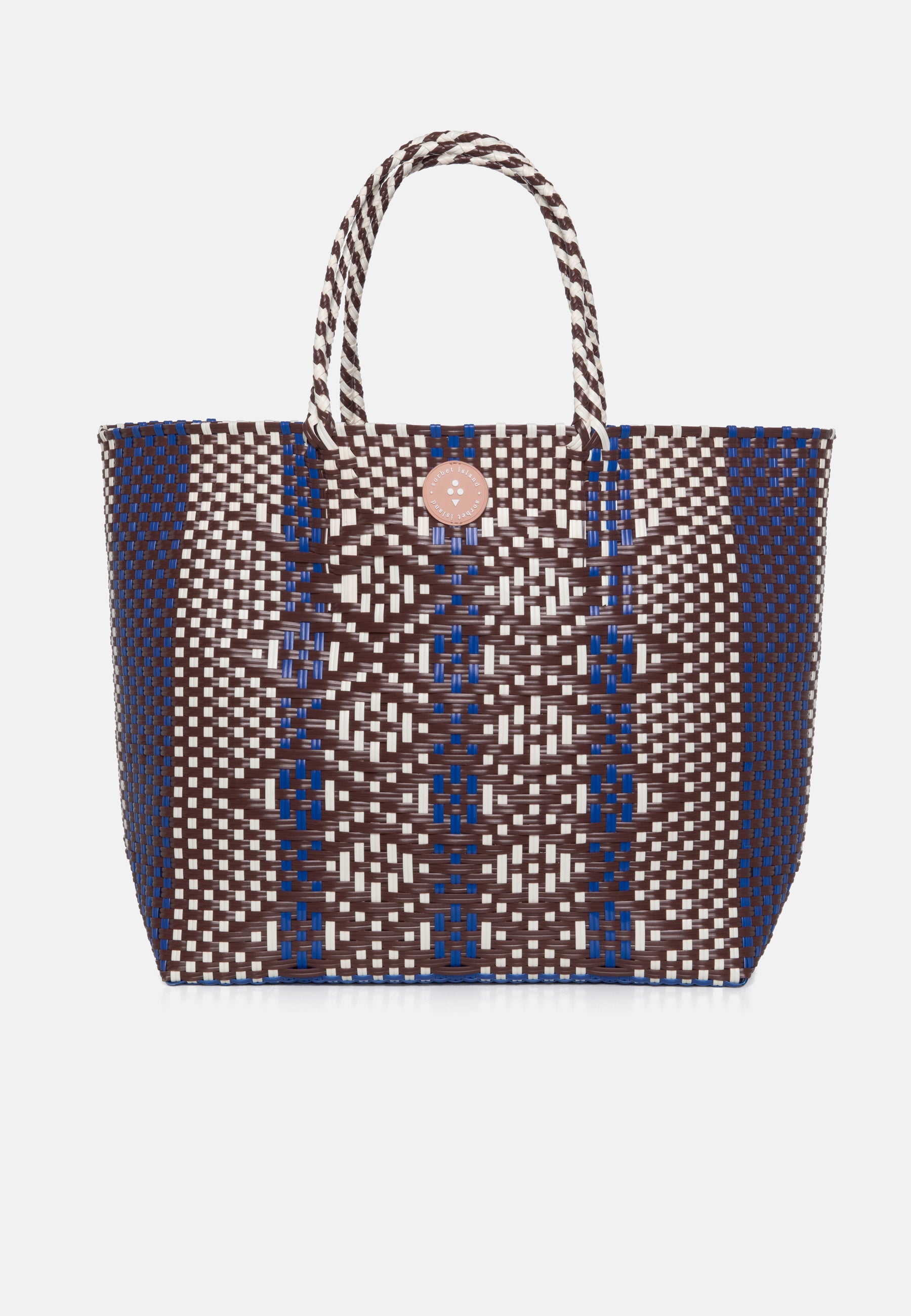 WOVEN TOTE BAG BLUE