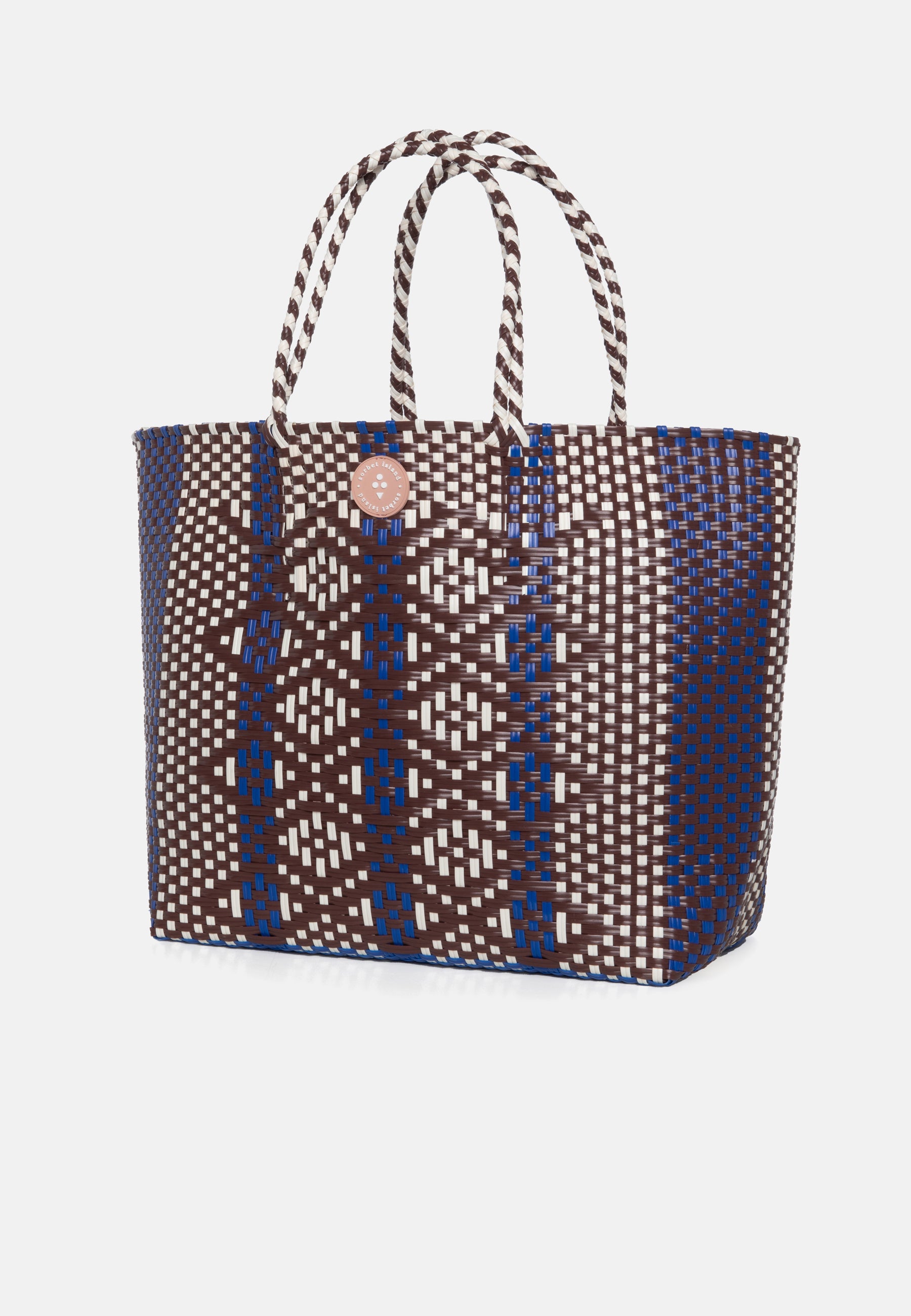 WOVEN TOTE BAG BLUE